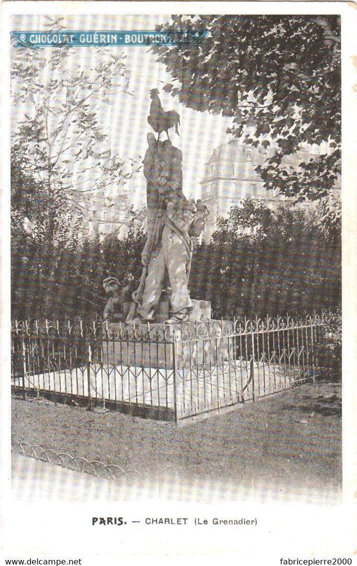 CPA 75 Paris - 14e Arr. Le Grenadier à N-T Charlet, Square De L'Abbé-Migne. Publicité CHOCOLAT GUERIN-BOUTRON, Paris TBE - Publicité