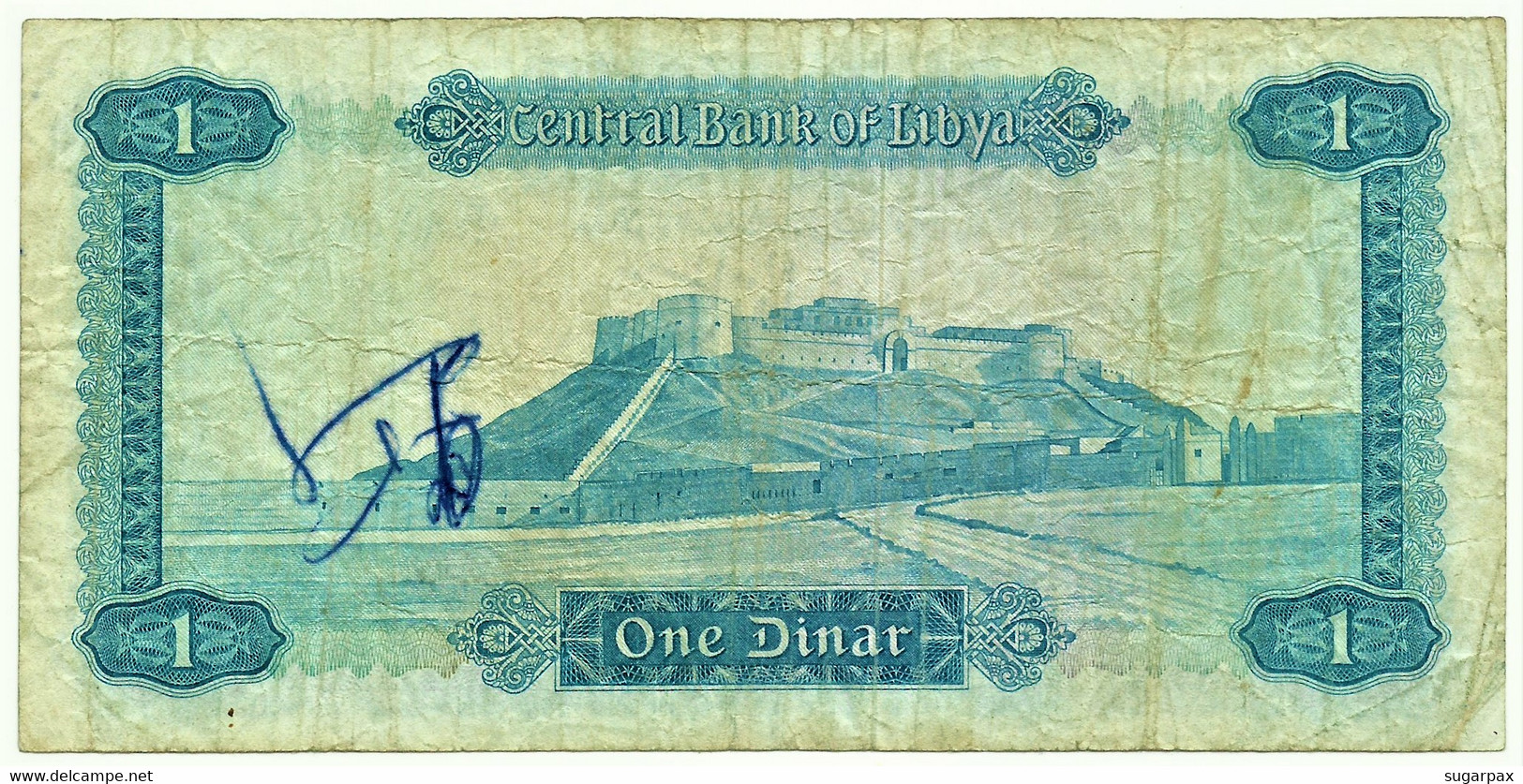 LIBYA - 1 Dinar - (1972 ) - P 35.b - With Inscription - Sign. 4 - Libya