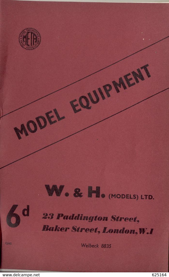 Catalogue W & H 1962   Walkers & Holtzapffel Model Equipement  000-TT-00-0 Gauge - Kits - Anglais