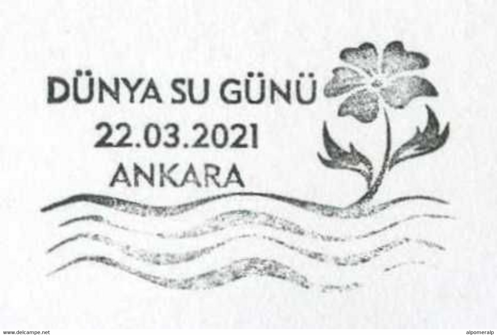 Türkiye 2021 World Water Day | Environmental Protection, Special Cover - Briefe U. Dokumente