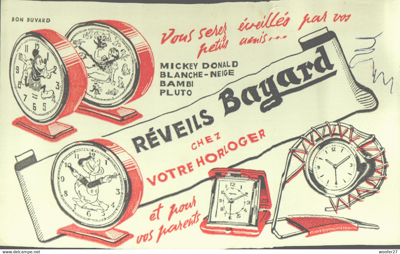 BUVARD  Réveils BAYARD  Radio Monte Carlo  Flambo  Durofix Larousse  Norcolor  Seldis 7 Buvards - Collections, Lots & Series