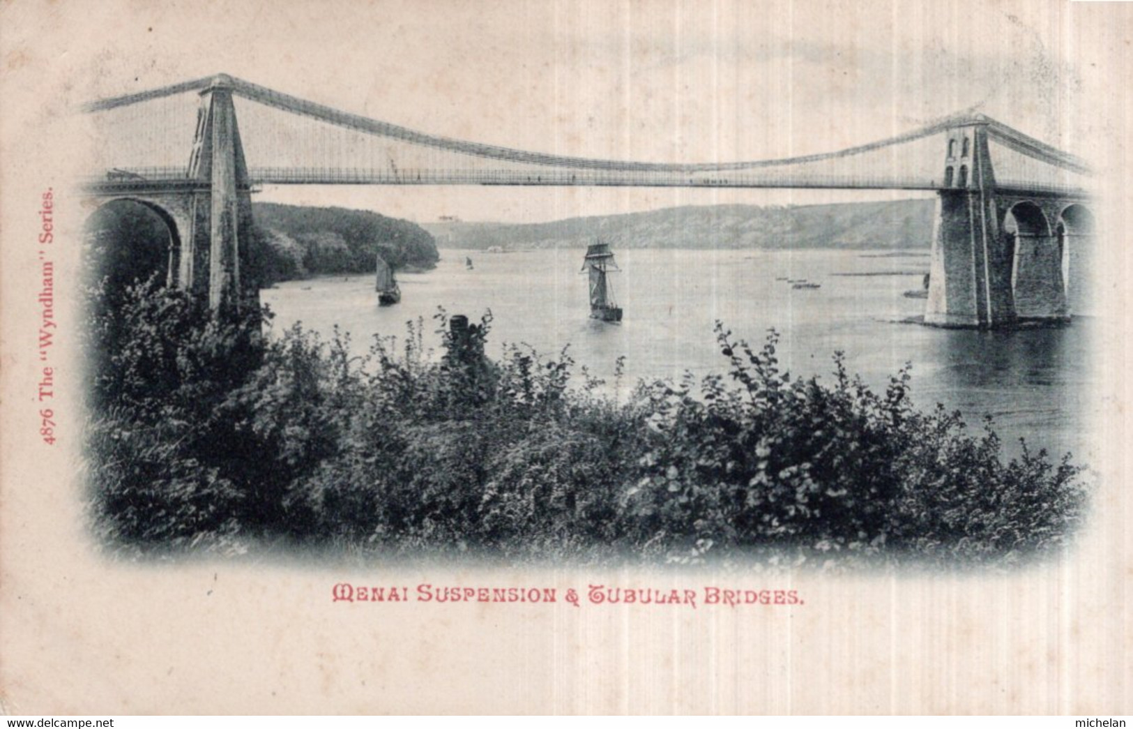 CPA   PAYS DE GALLES---MENAI SUSPENSION & TUBULAR BRIDGES - Anglesey