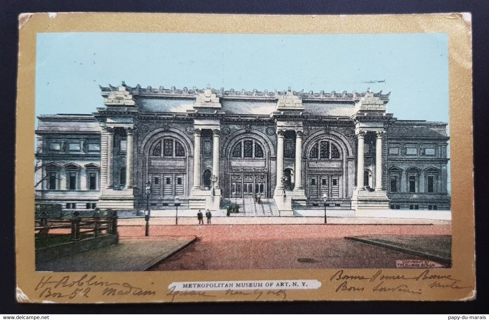 CPA Année 1907 METROPOLITAN MUSEUM OF ART NEW YORK  En Couleur Et Avec Bords Dorés - Musées
