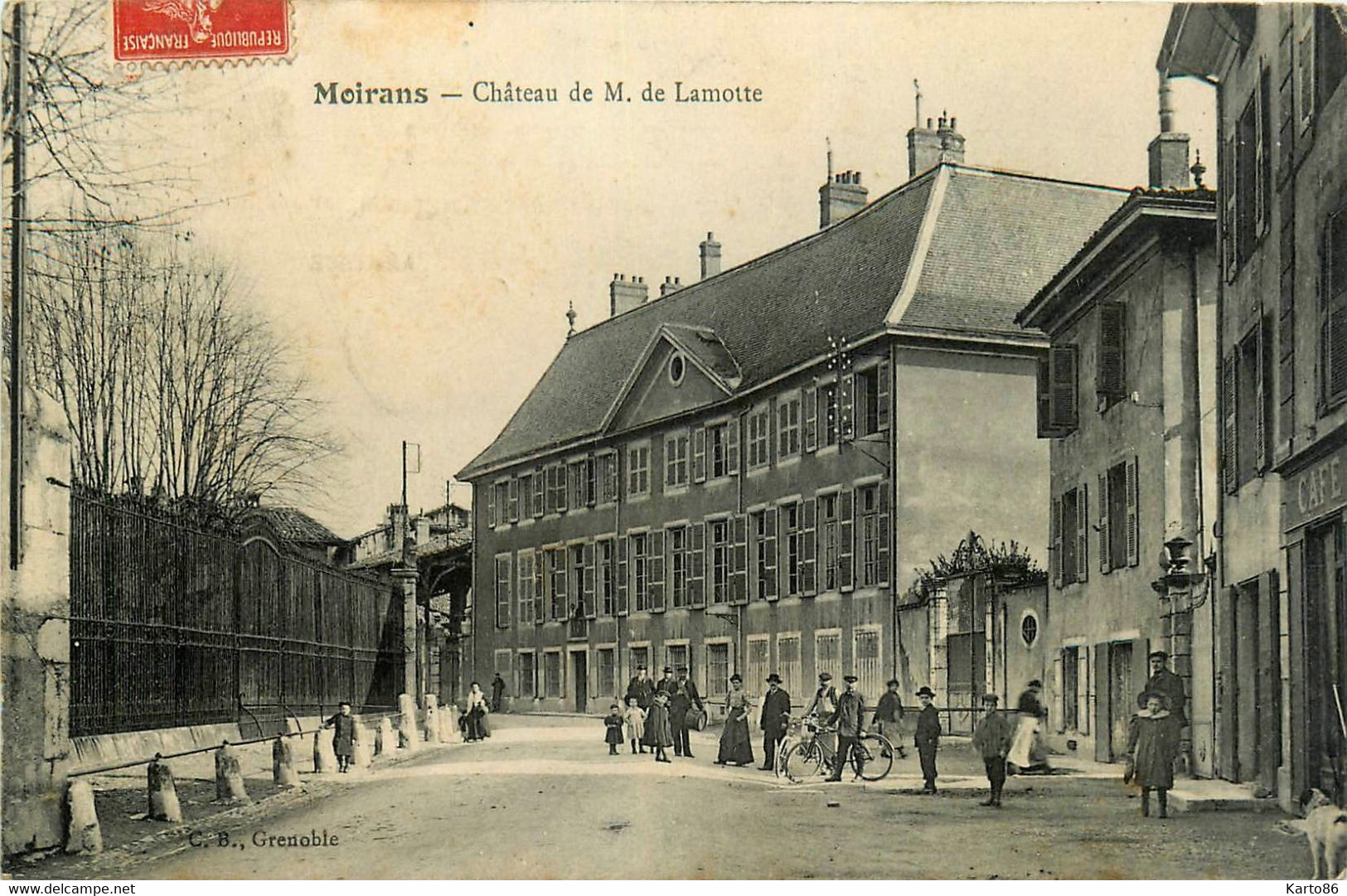 Moirans * Rue Et Le Château De M De LAMOTTE * Café * Villageois - Moirans