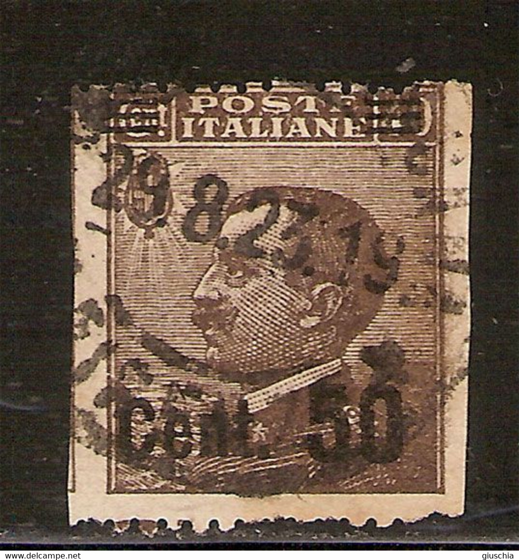 (Fb).Italia.Regno.V.E.III.1923-27.Varietà.50c Su 40c Non Dentellato Verticalmente E Con Dent. Orizz. In Basso (457-16) - Used