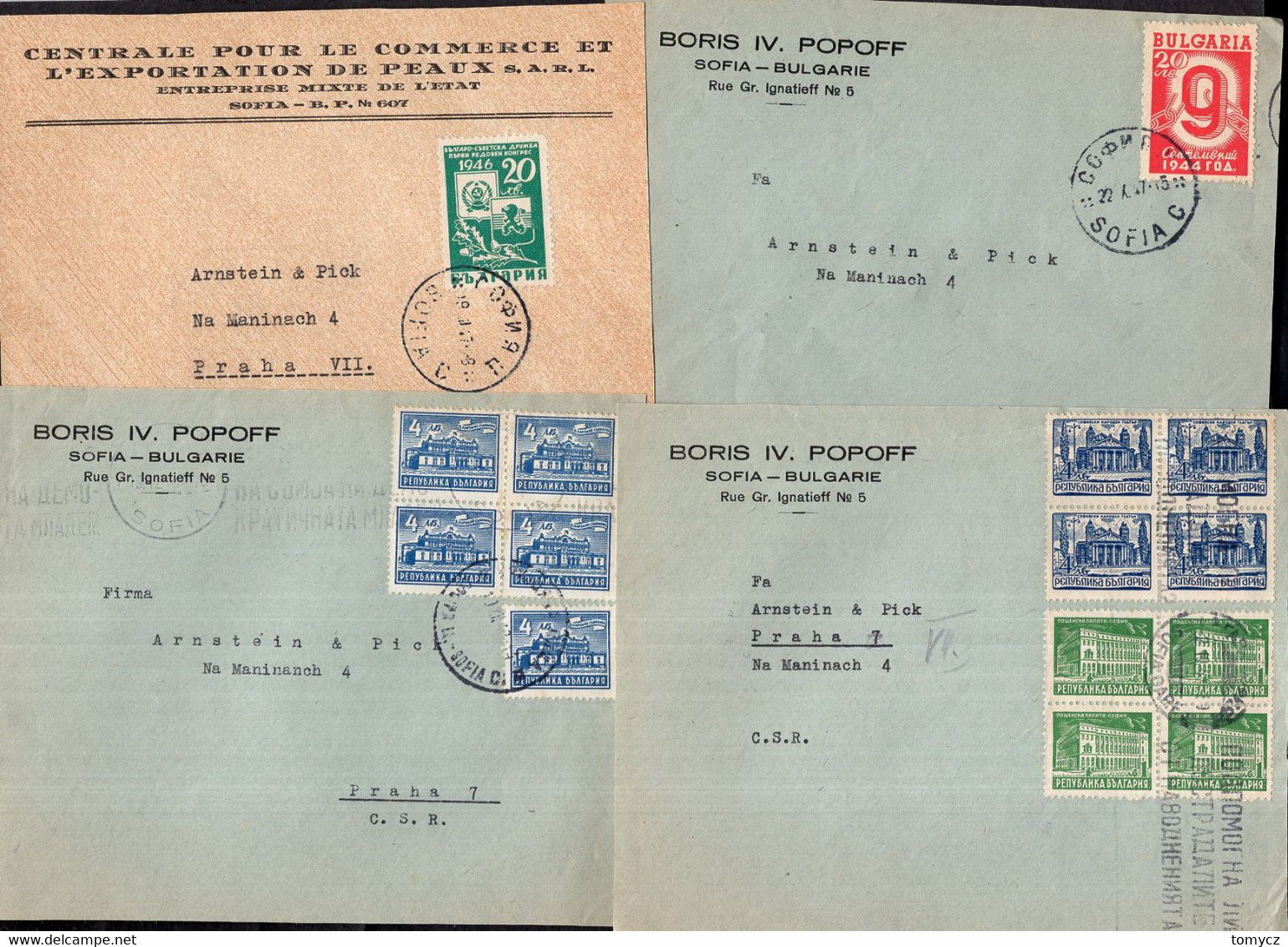 Bulgaria, 8x Clipping(only First Page) 1932-47 To Czechoslovakia - Collections, Lots & Séries