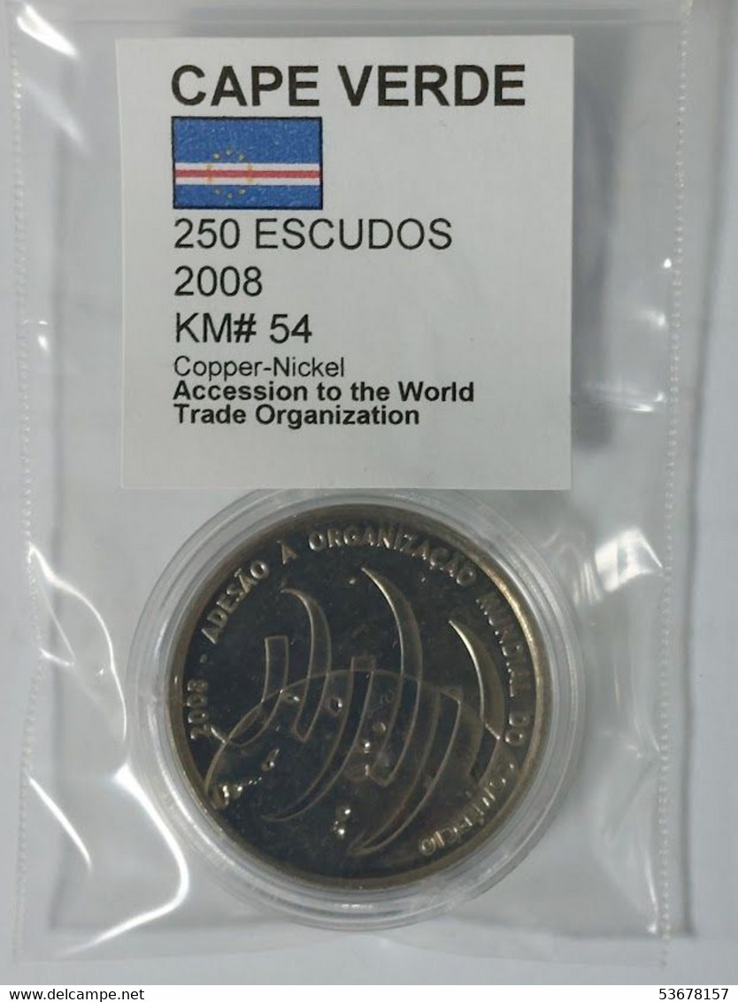 Cape Verde - 200 Escudos, 2008 Accession To The World Trade Organization, Unc - Cabo Verde