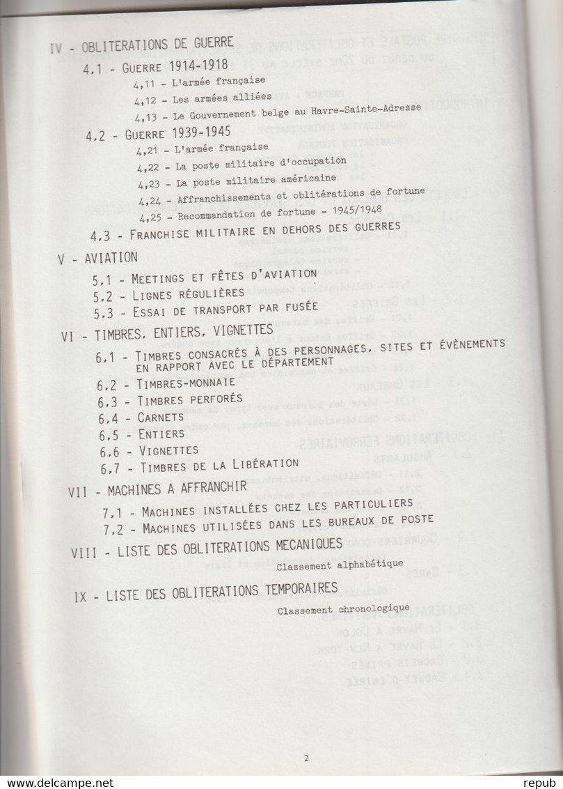 Histoire Postale Et Oblitérations De Seine Inf. Maritime (76) Du Début Du XXe à 1990 De P Fallot - Sonstige & Ohne Zuordnung