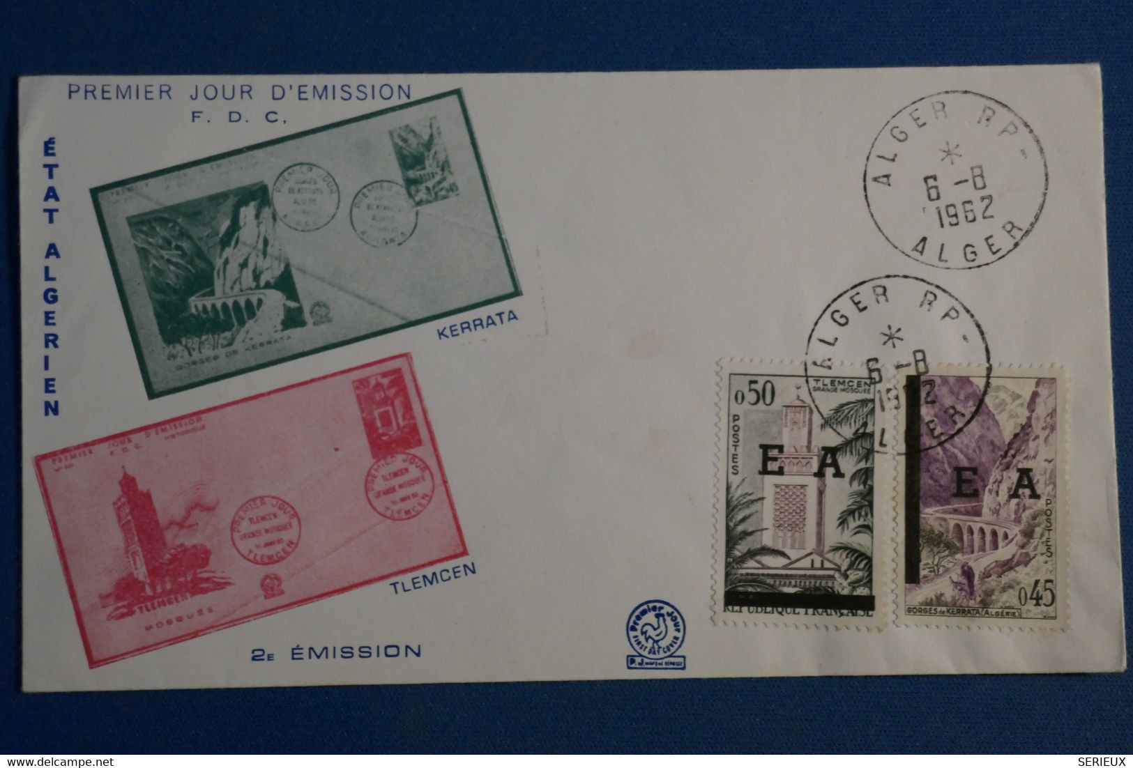 AQ2  ALGERIE BELLE LETTRE FDC  1962  ALGER  ++AFFRANCH. PLAISANT - FDC