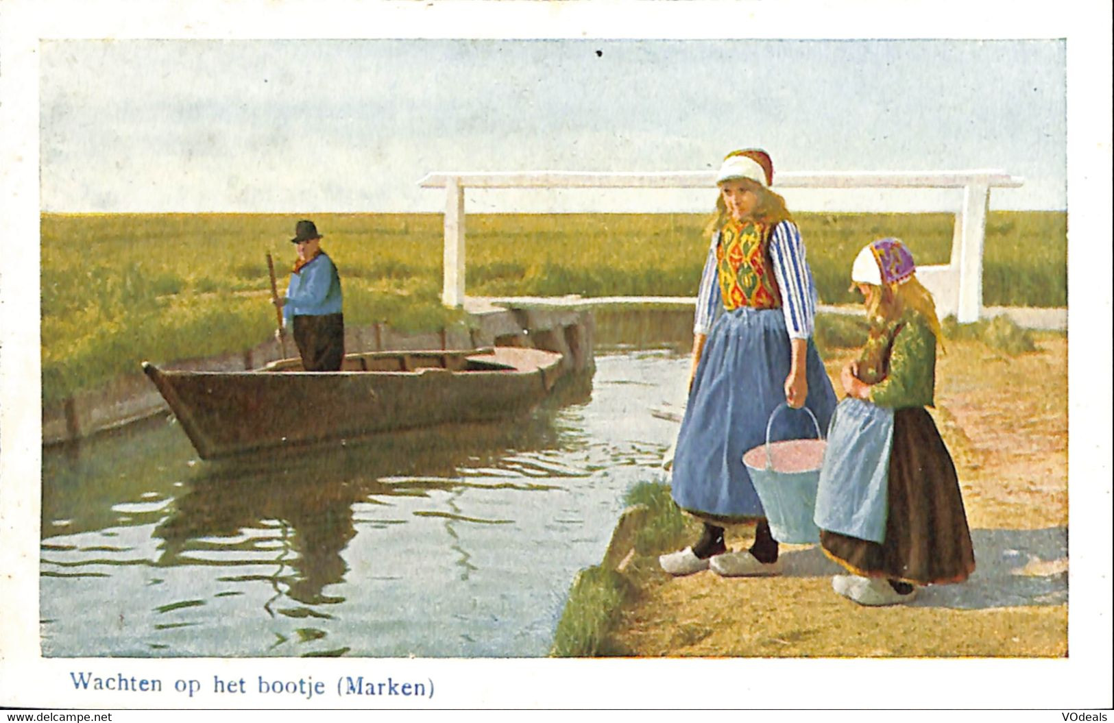 037 793 - CPA - Pays-Bas - Noord-Holland - Marken - Wachten Op Het Bootje (Marken) - Marken