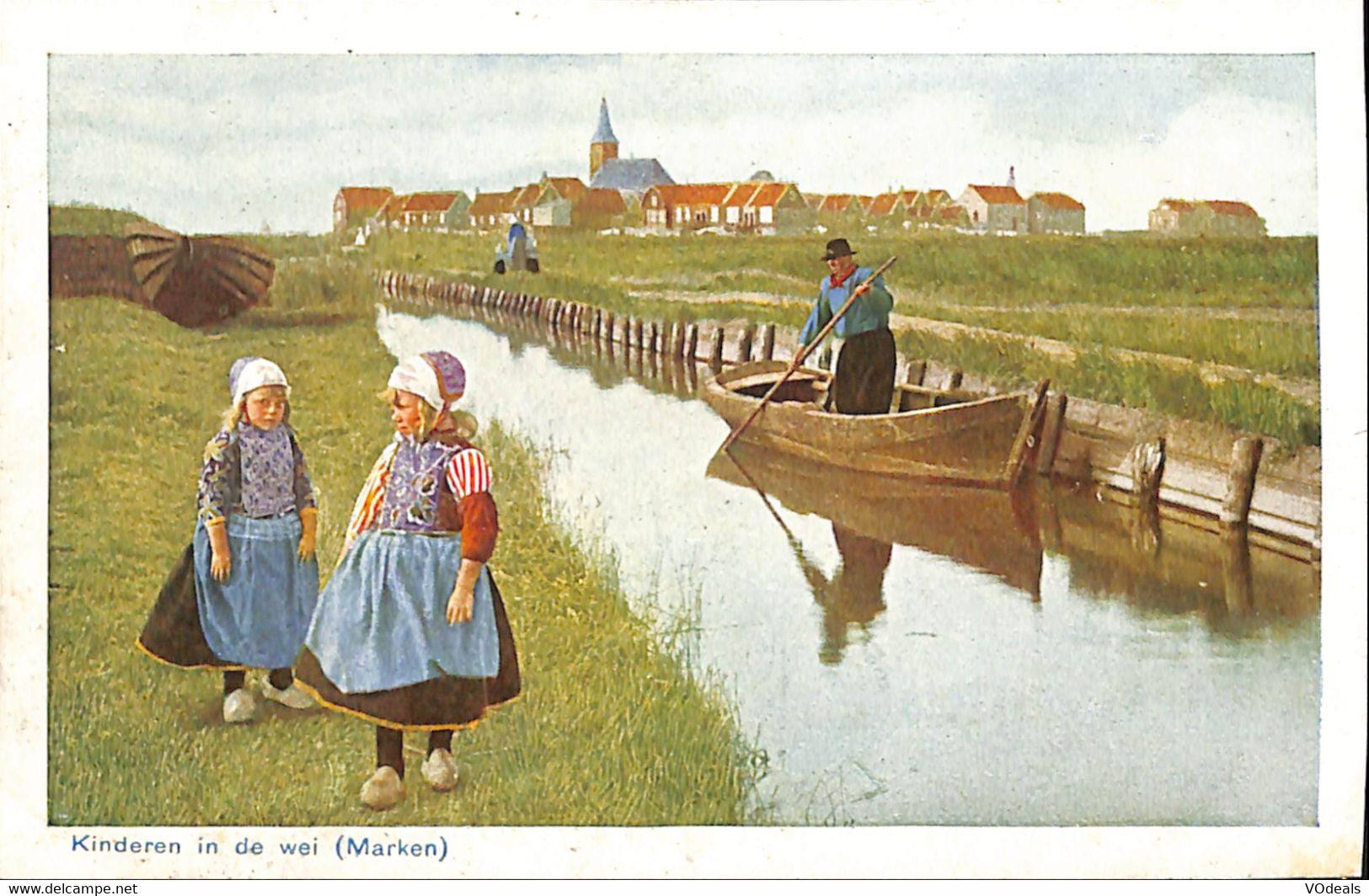 037 794 - CPA - Pays-Bas - Noord-Holland - Marken - Kinderen In De Wei (Marken) - Marken