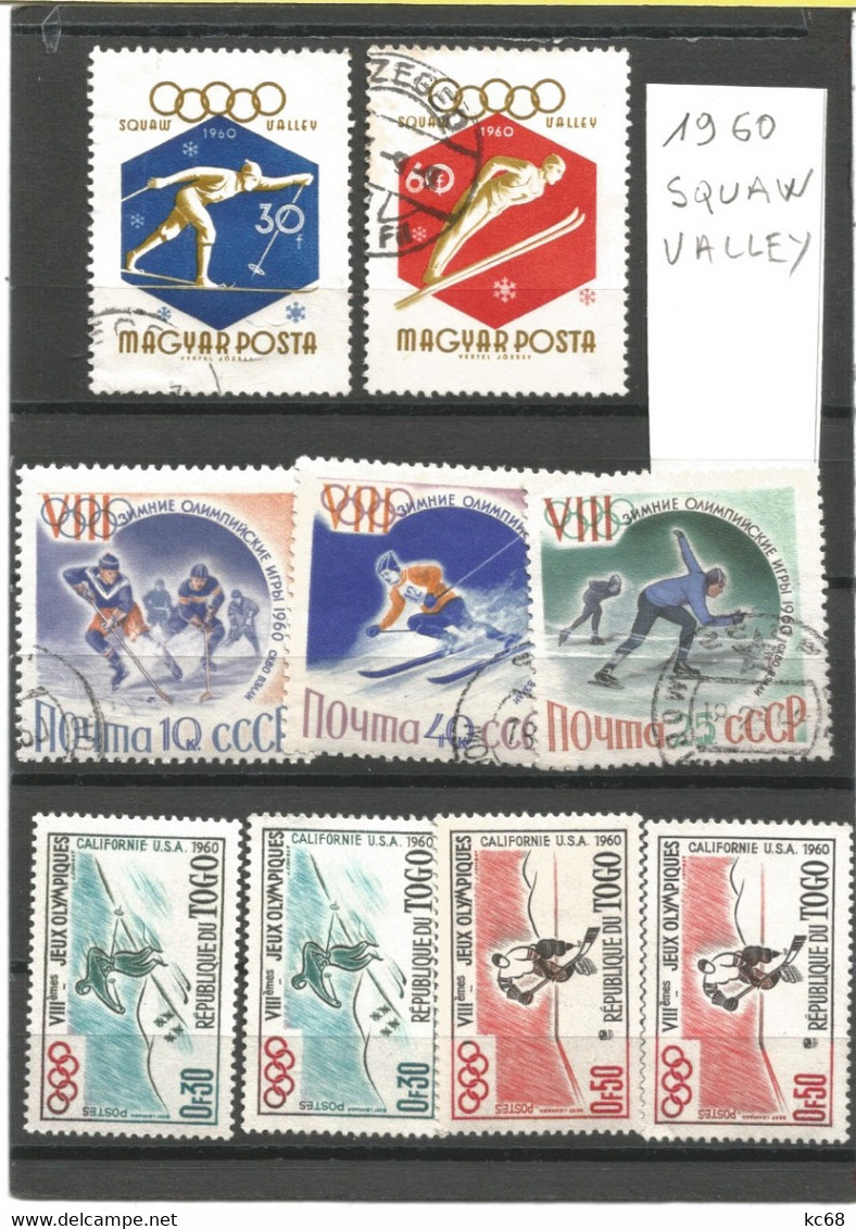 Timbres Jeux Olympiques D'Hiver - 1960 Squaw Valley - Hiver 1960: Squaw Valley