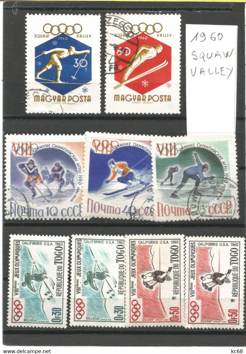 Timbres Jeux Olympiques D'Hiver - 1960 Squaw Valley - Invierno 1960: Squaw Valley