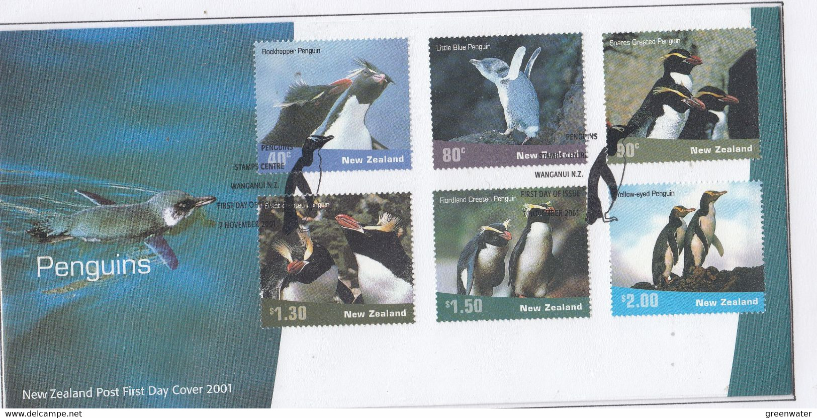 Ross Dependency 2001 Penguins 6v FDC (RS161F) - FDC