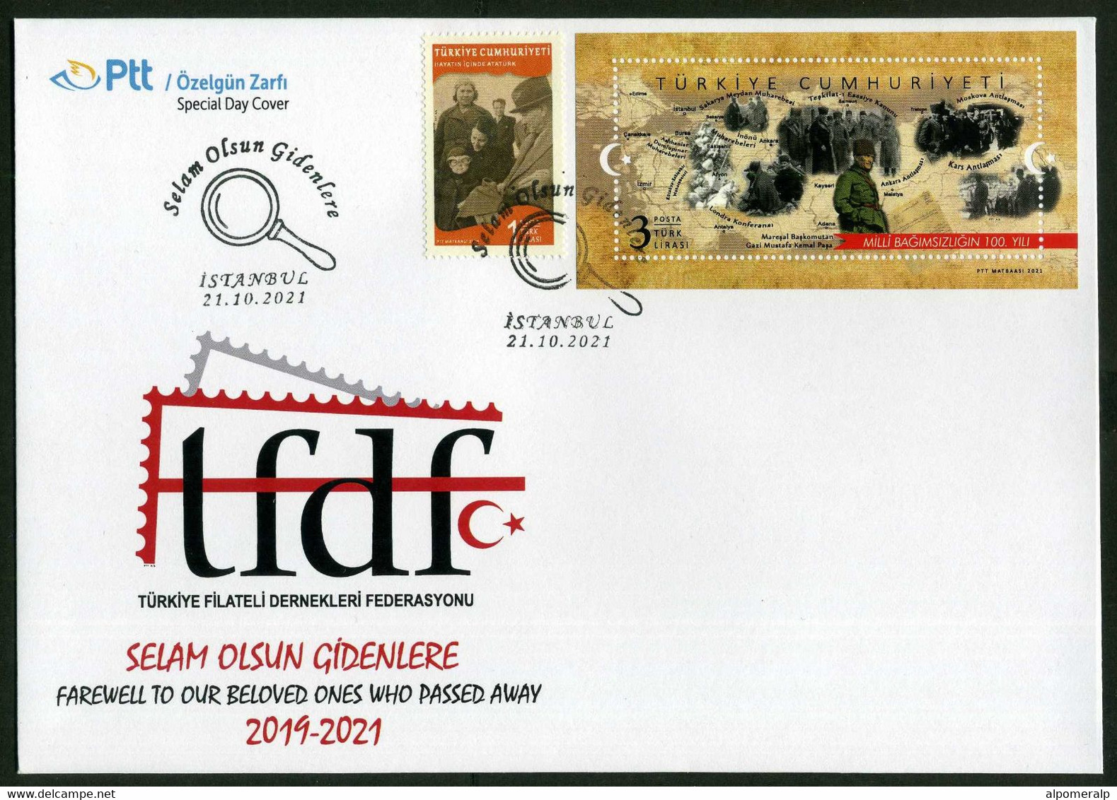 Türkiye 2021 Farewell To Our Belowed Ones Who Passed Away | Magnifying Glass, Optical Instruments, Special Cover - Briefe U. Dokumente