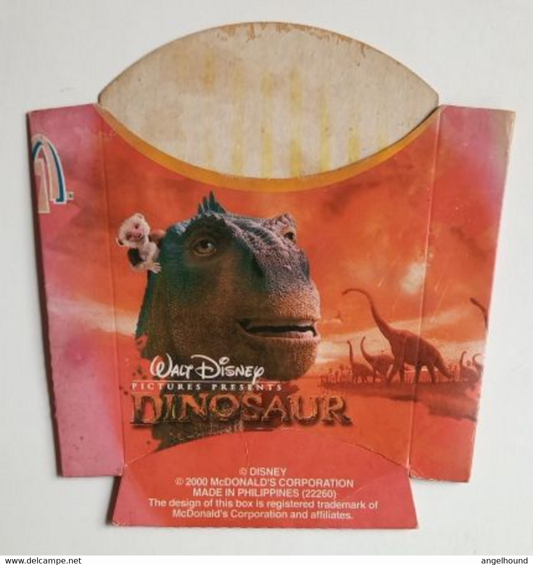 McDonalds Philippines Promo Of Walt Disney's Dinosaur Movie Year 2000 ( French Fries Container) - McDonald's