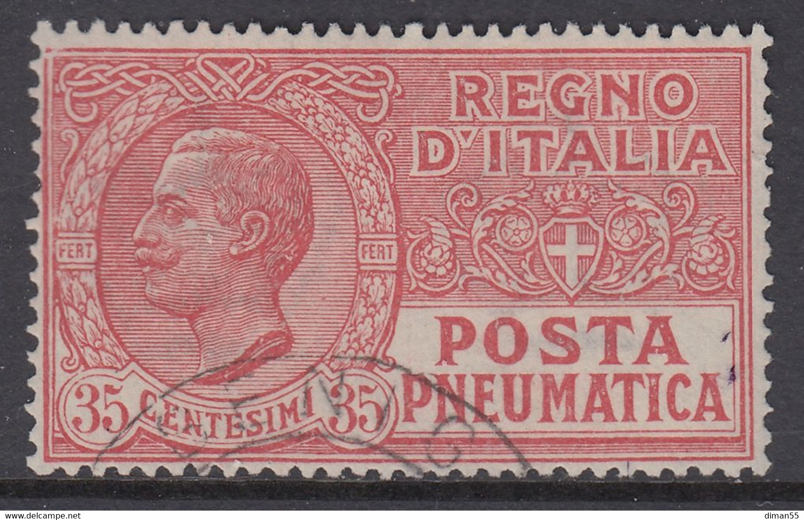 ITALIA - Posta Pneumatica Serie "Leoni"  Sassone N.13 - Cat. 800 Euro Usato - Pneumatische Post