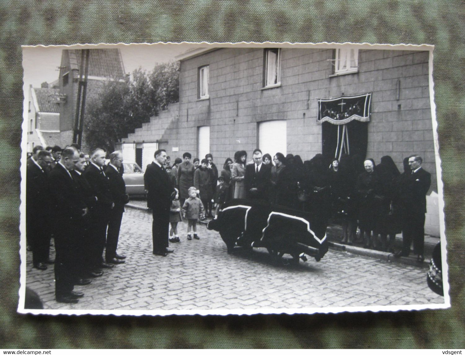 MERELBEKE - 6 FOTOKAARTEN BEGRAFENIS + mapje fotograaf