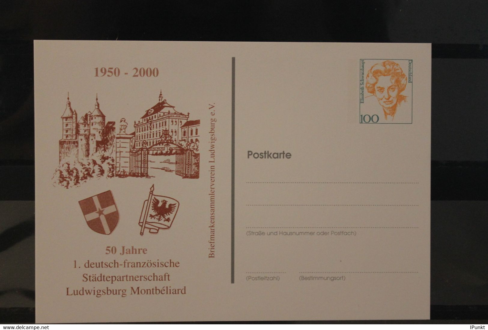 Deutschland 2000; Städtepartnerschaft Ludwigsburg-Montbeliard, Wertstempel Frauen - Cartes Postales Privées - Neuves