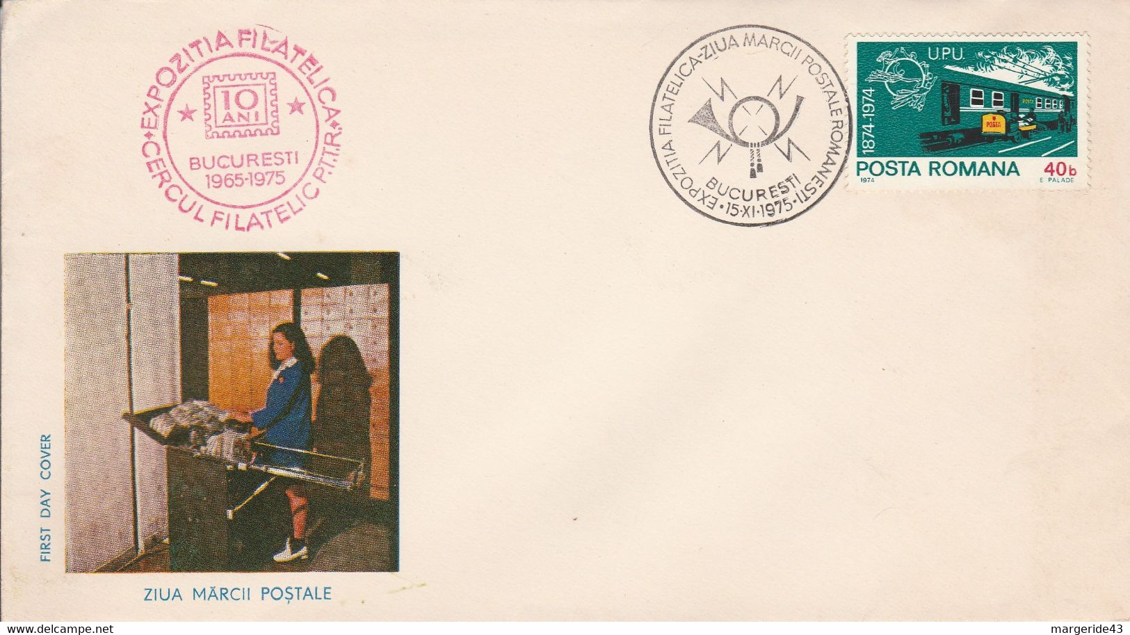 ROUMANIE EXPO MARCOPHILE BUCAREST 1975 - Postmark Collection