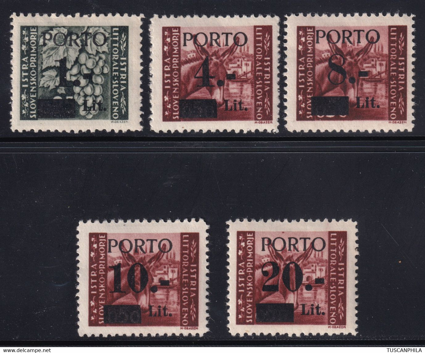 ISTRIA E Litorale Sloveno 1946 Serie Completa  Sass. S.10 MH* Cv 150 - Autres & Non Classés