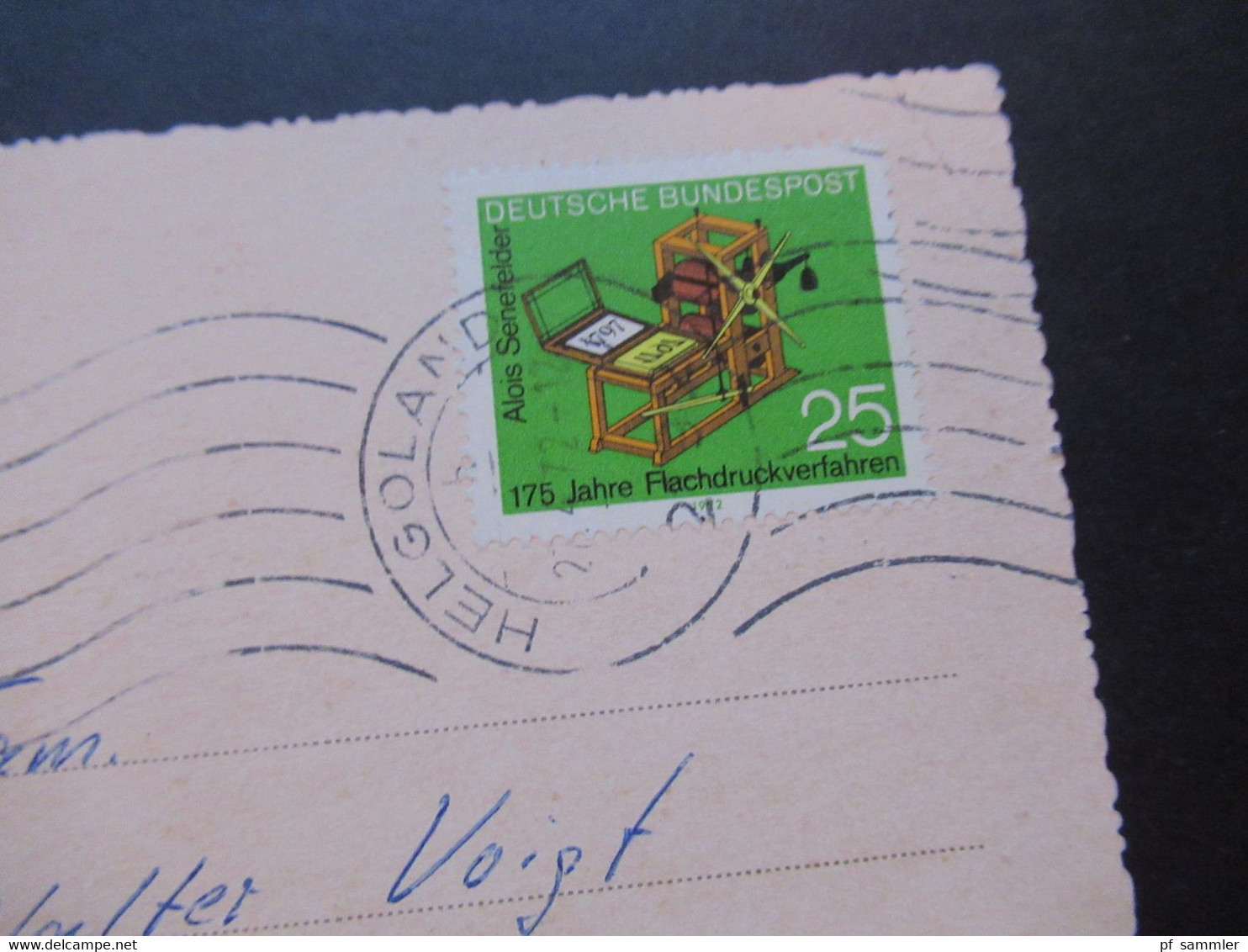 BRD 1968 Große PK Schiff Wappen Von Hamburg U. Schiffsstempel Helgoland Indienststellung Forschungsschiff Verwendet 1972 - Helgoland