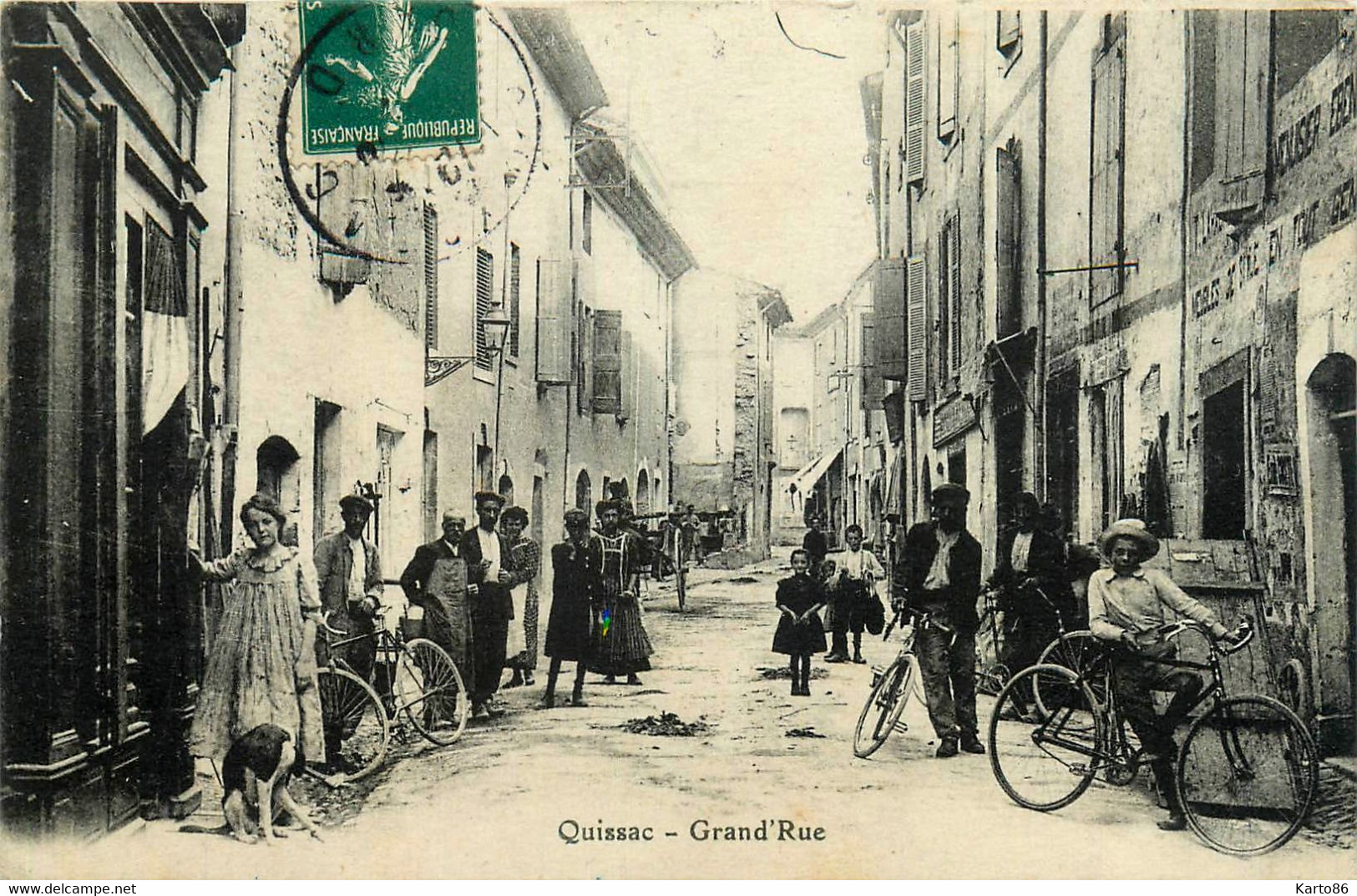 Quissac * La Grand Rue Du Village * Villageois - Quissac