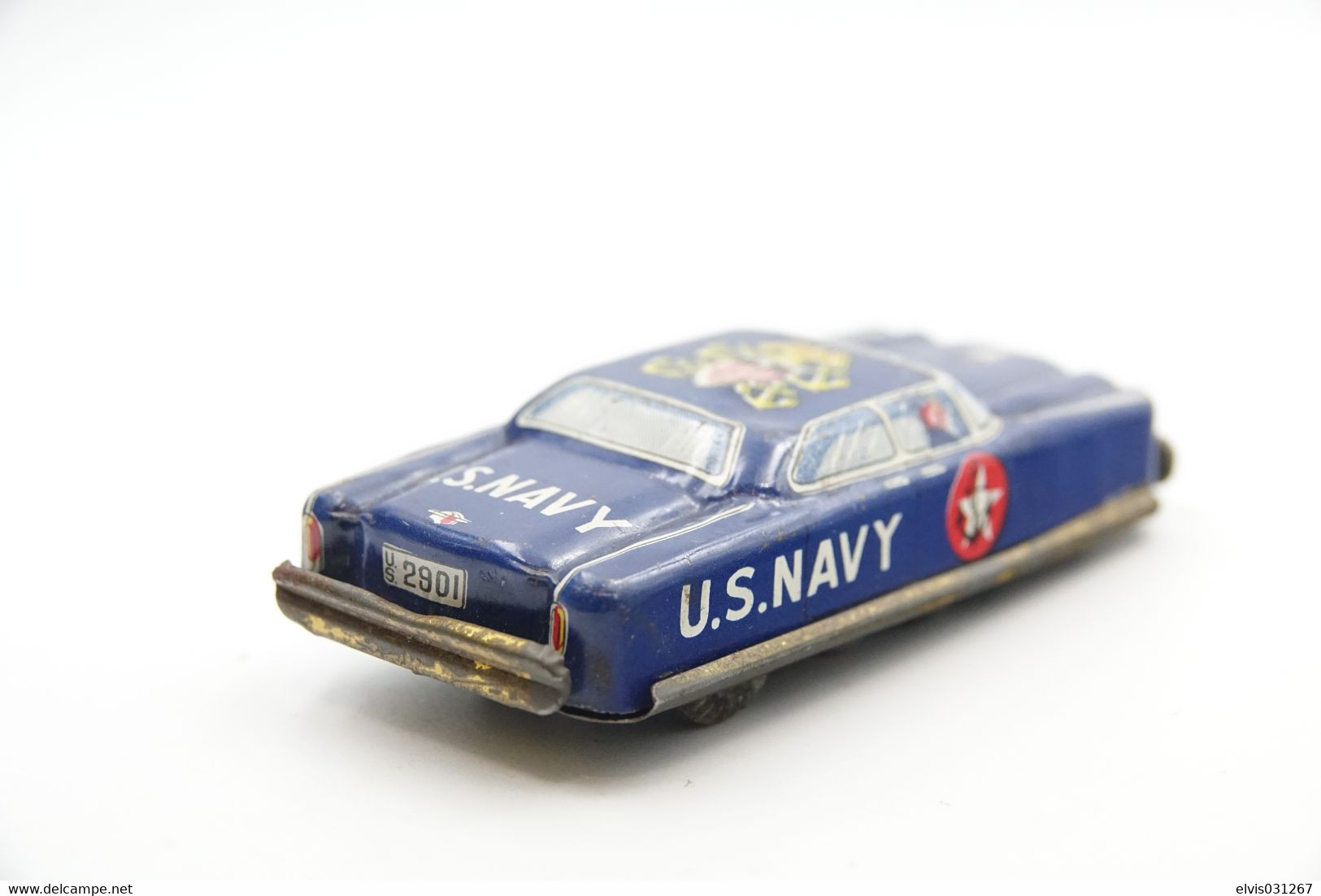 Vintage TIN TOY CAR : Maker NAKAMURA (TN) - Toy US Navy - 9cm - JAPAN - 1950's - - Collectors Et Insolites - Toutes Marques