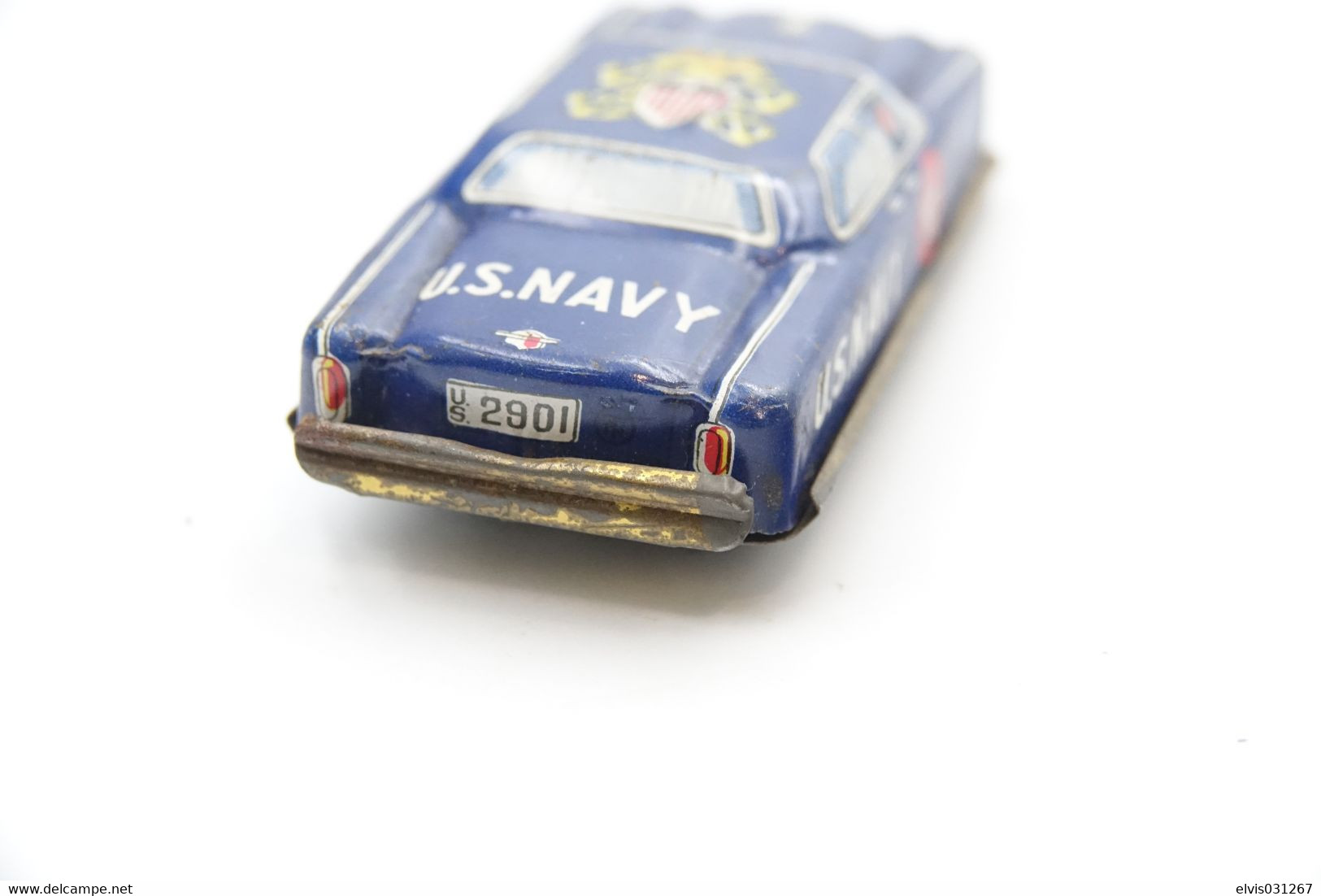 Vintage TIN TOY CAR : Maker NAKAMURA (TN) - Toy US Navy - 9cm - JAPAN - 1950's - - Collectors Et Insolites - Toutes Marques