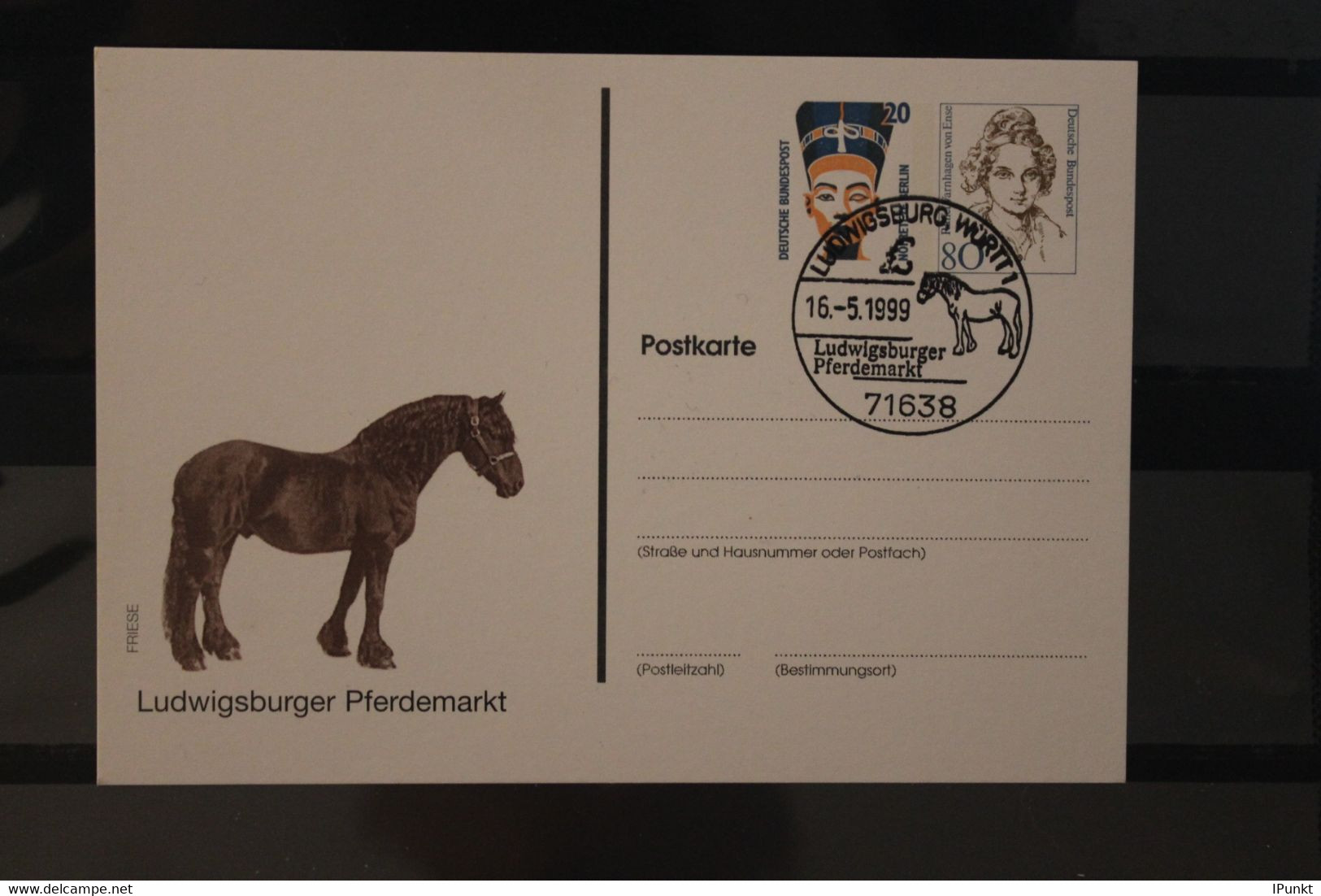 Deutschland 1999;  231. Ludwigsburger Pferdemarkt, Wertstempel Sehenswürdigkeiten, Frauen, SST - Postales Privados - Usados