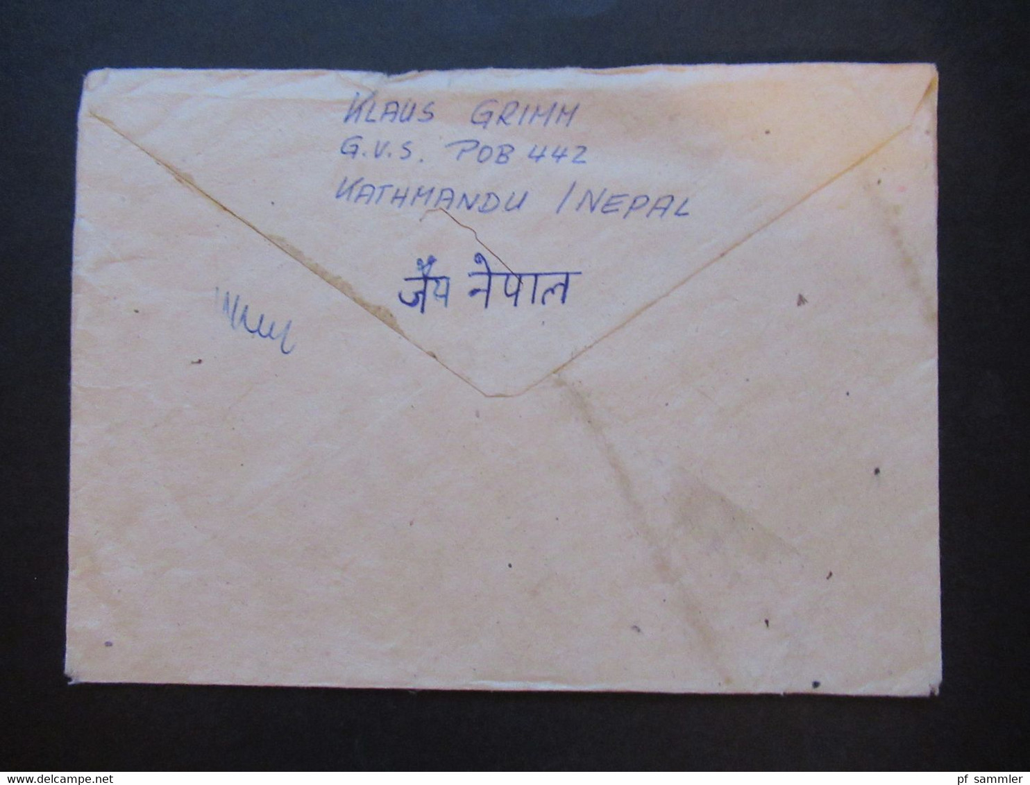 Nepal 1960er Jahre Luftpost / Air Mail Beleg Mit 12 Marken Auslandsbrief Von Kathmandu Nepal Nach Hildesheim - Nepal