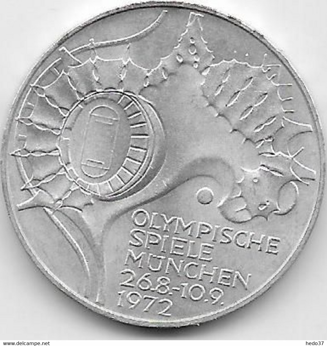 Allemagne - 10 Mark 1972 - Argent - Commemorative