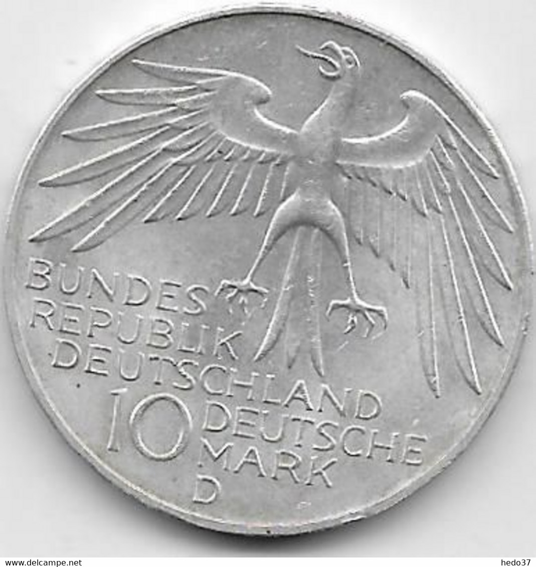 Allemagne - 10 Mark 1972 - Argent - Commemorations