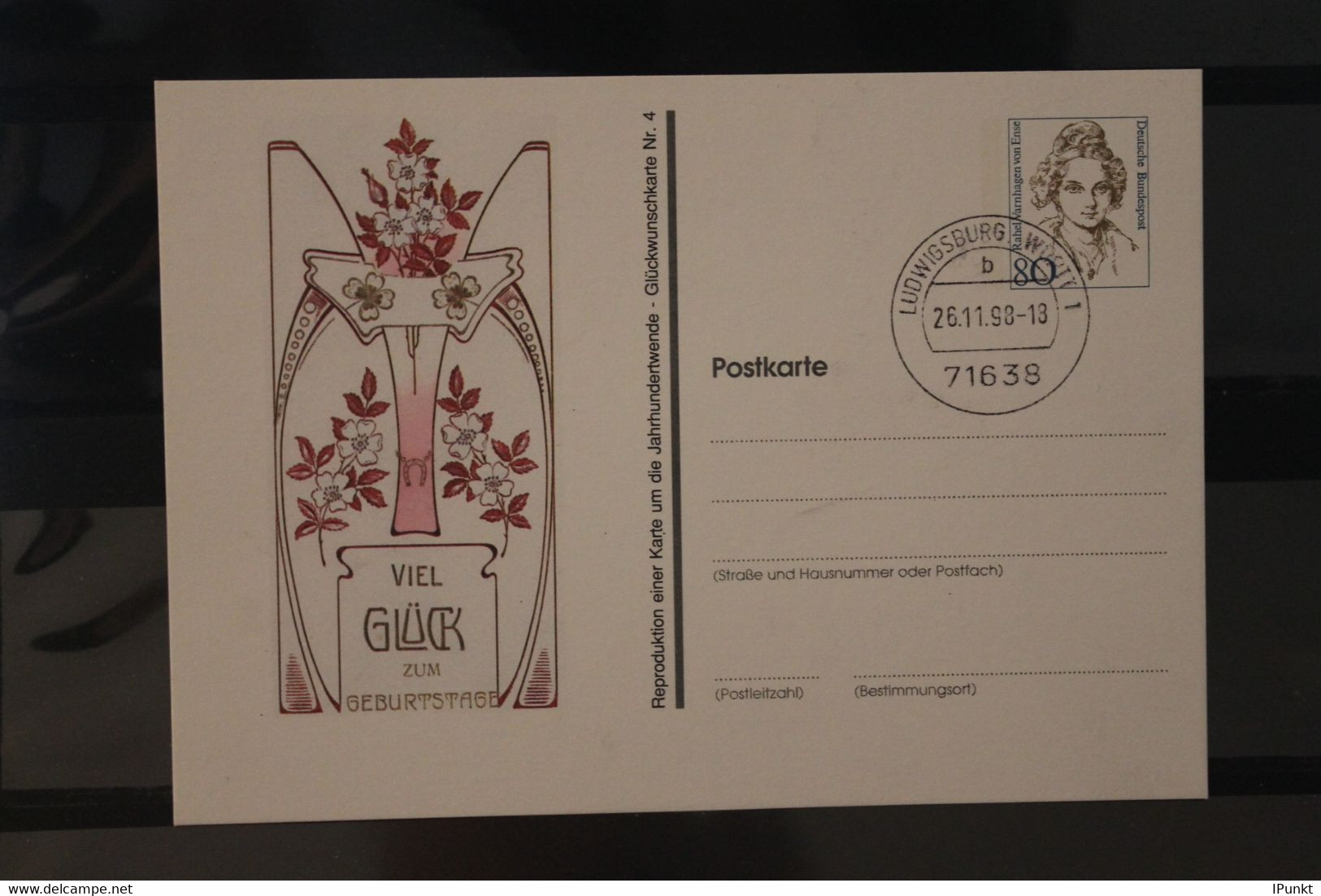 Deutschland 1998,  Jugendstil-Repro Ganzsache, Wertstempel Frauen, Gebraucht - Cartes Postales Privées - Oblitérées