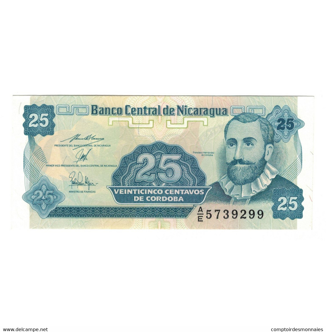 Billet, Nicaragua, 25 Centavos, Undated (1991), KM:170, SPL - Nicaragua