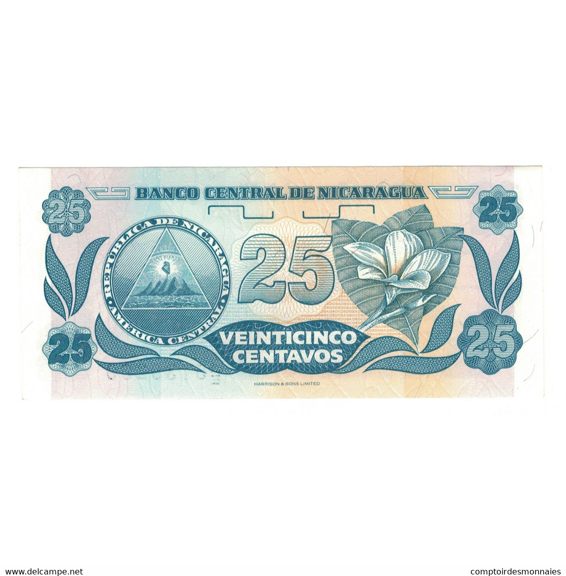 Billet, Nicaragua, 25 Centavos, Undated (1991), KM:170, SPL - Nicaragua