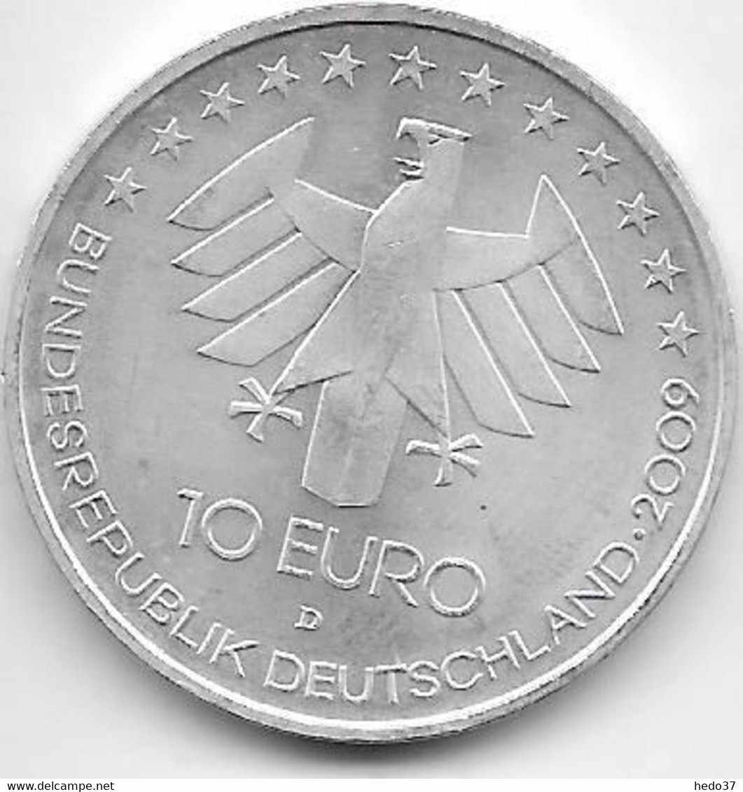 Allemagne - 10 Euro € 2009 - Argent - Commemorations