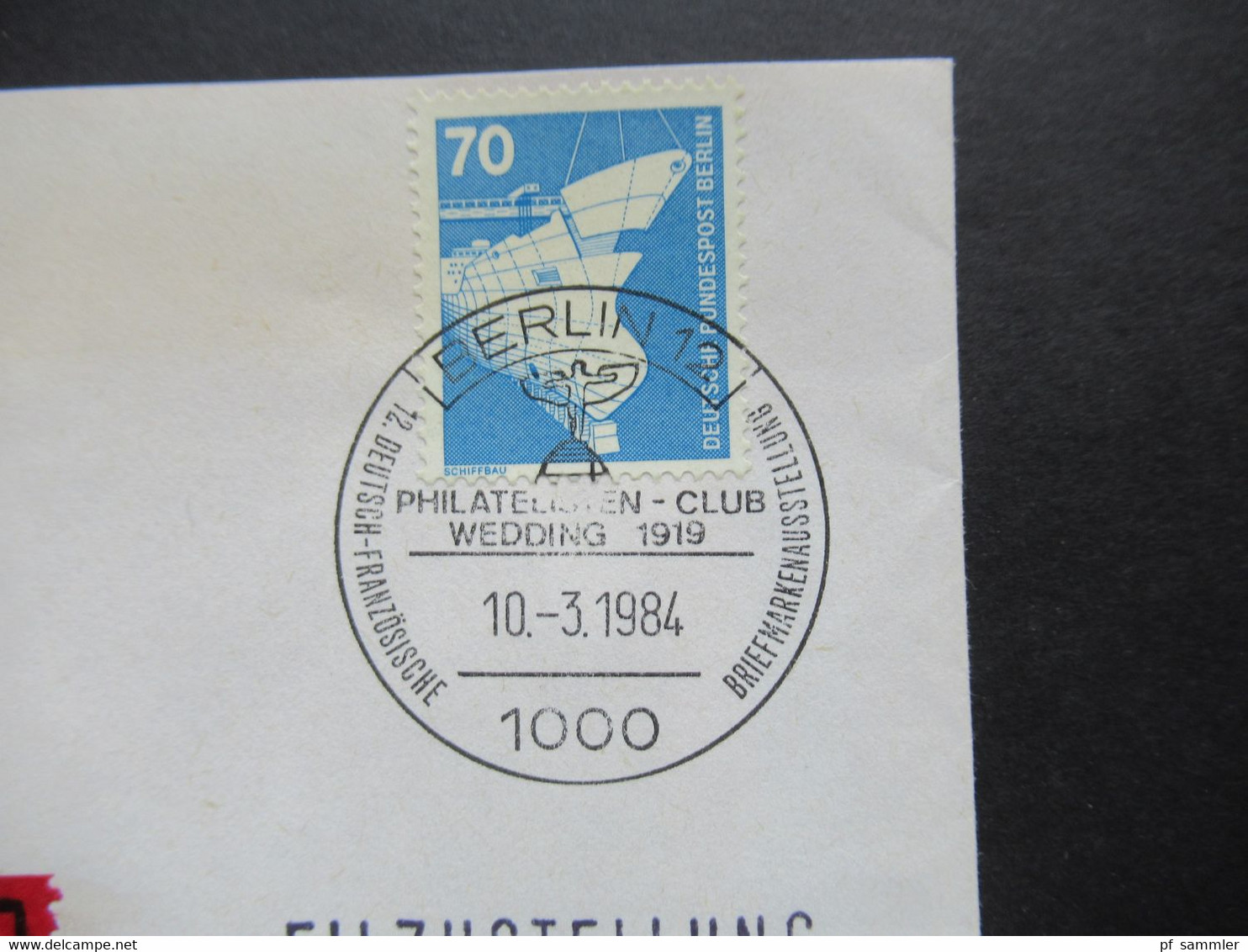 Berlin Freimarken Industrie U. Technik MiF Verw. 1984 Eilzustellung Expres Mit SST Berlin Philatelistenclub Wedding 1919 - Cartas & Documentos