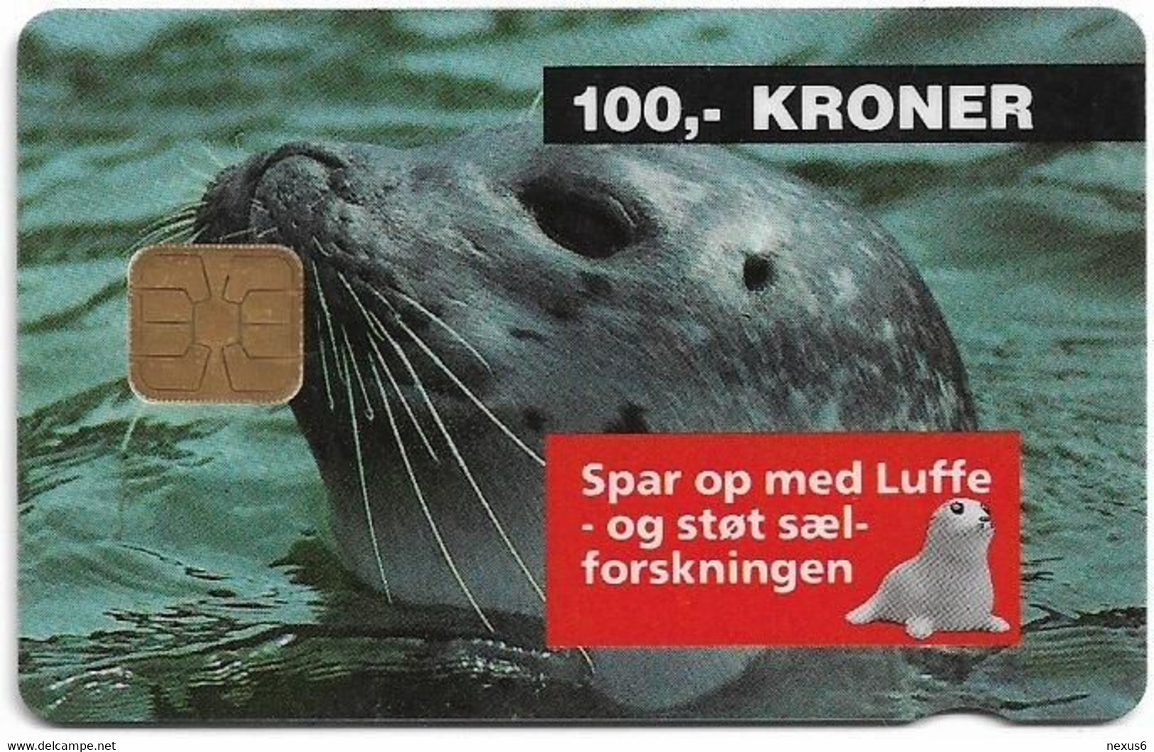 Denmark - Danmønt - Luffe Seal Animal - DD001B - 100Kr. Exp. 12.1994, 1.500ex, Used - Denmark