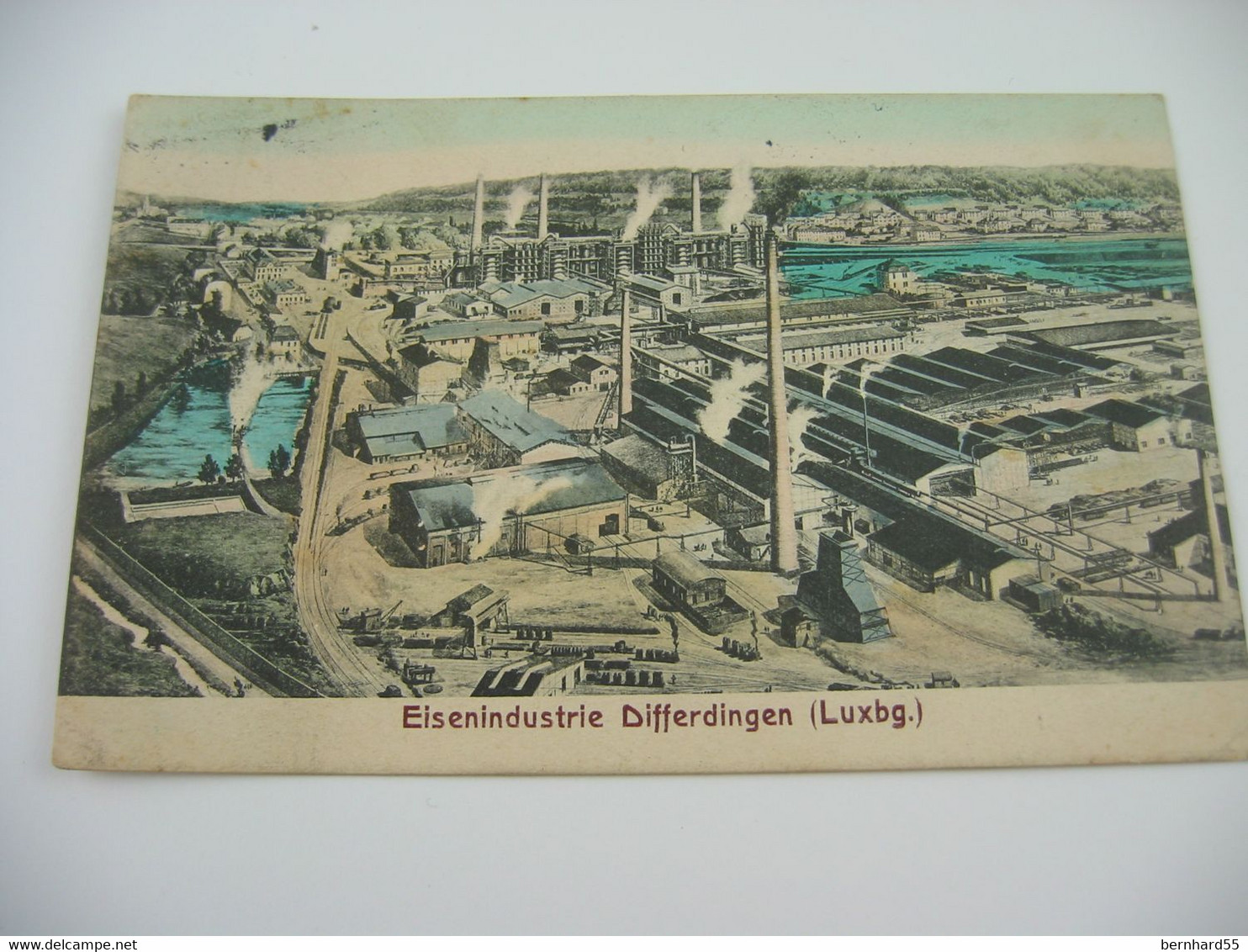 Nr. 40 Cpa/Ak Eisenindustrie Differdingen (Luxbg.) Farbig  Post. Gel. 11.6.11 Sehr Selten Luxembourg - Differdingen