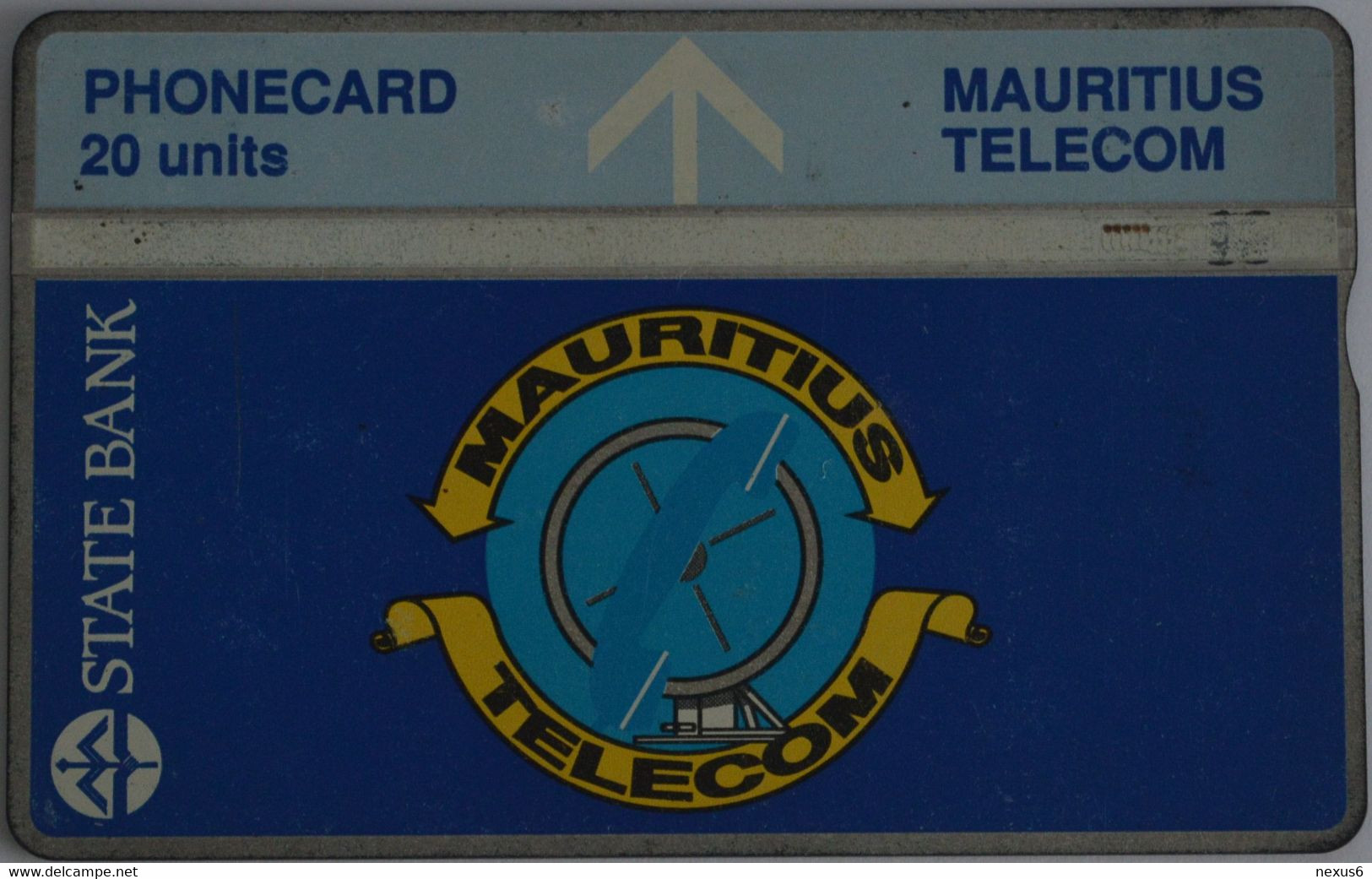 Mauritius - L&G - State Bank & Telecom's Logo - 302A - 02.1993, 20Units, 2.500ex, Used - Maurice