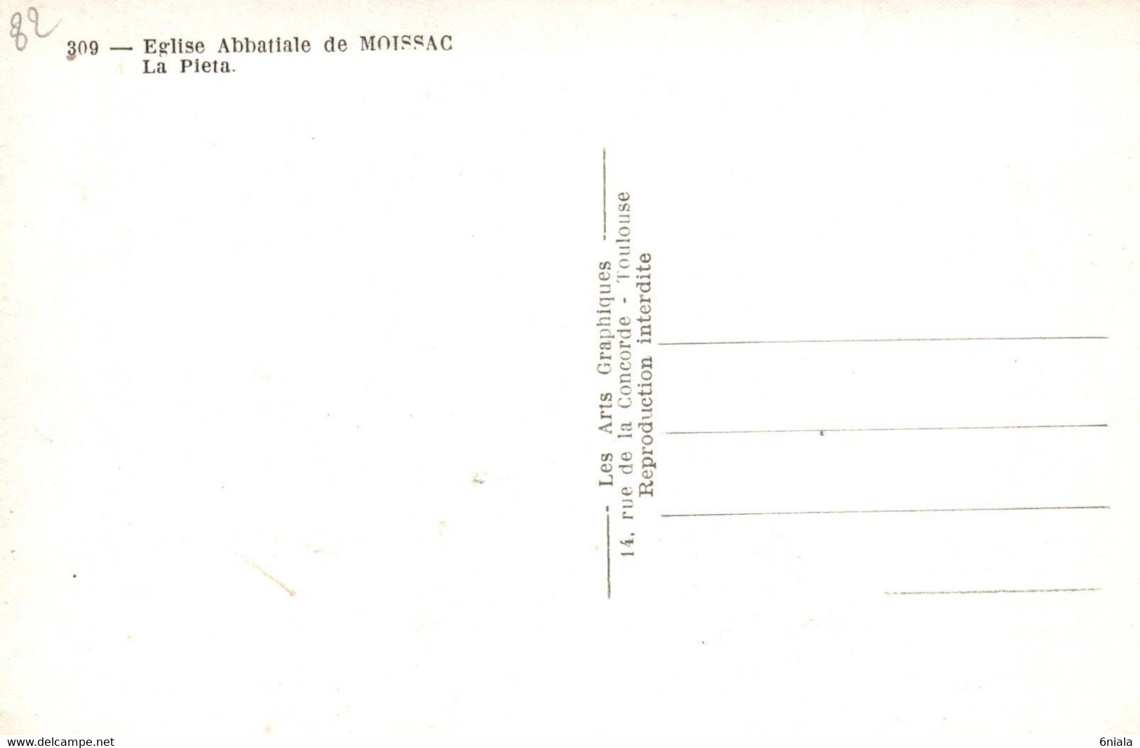 8916  MOISSAC  Eglise Abbatiale De Moissac La Pieta     (scan Recto-verso) 82 Tarn Et Garonne - Moissac