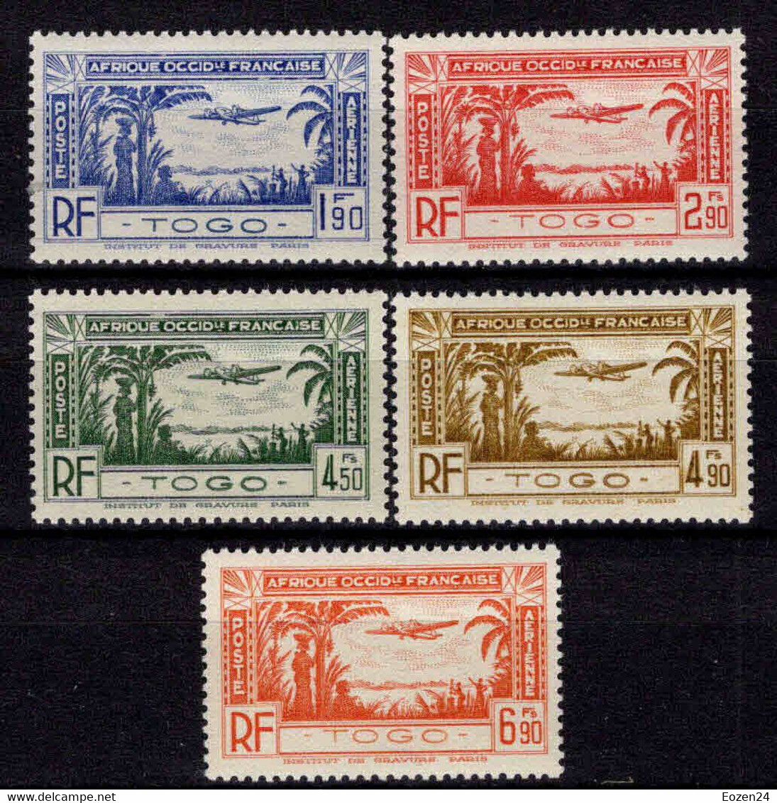 Togo   - 1940 -  Avions -  PA 1 à 5   - Neufs ** - MNH - Unused Stamps