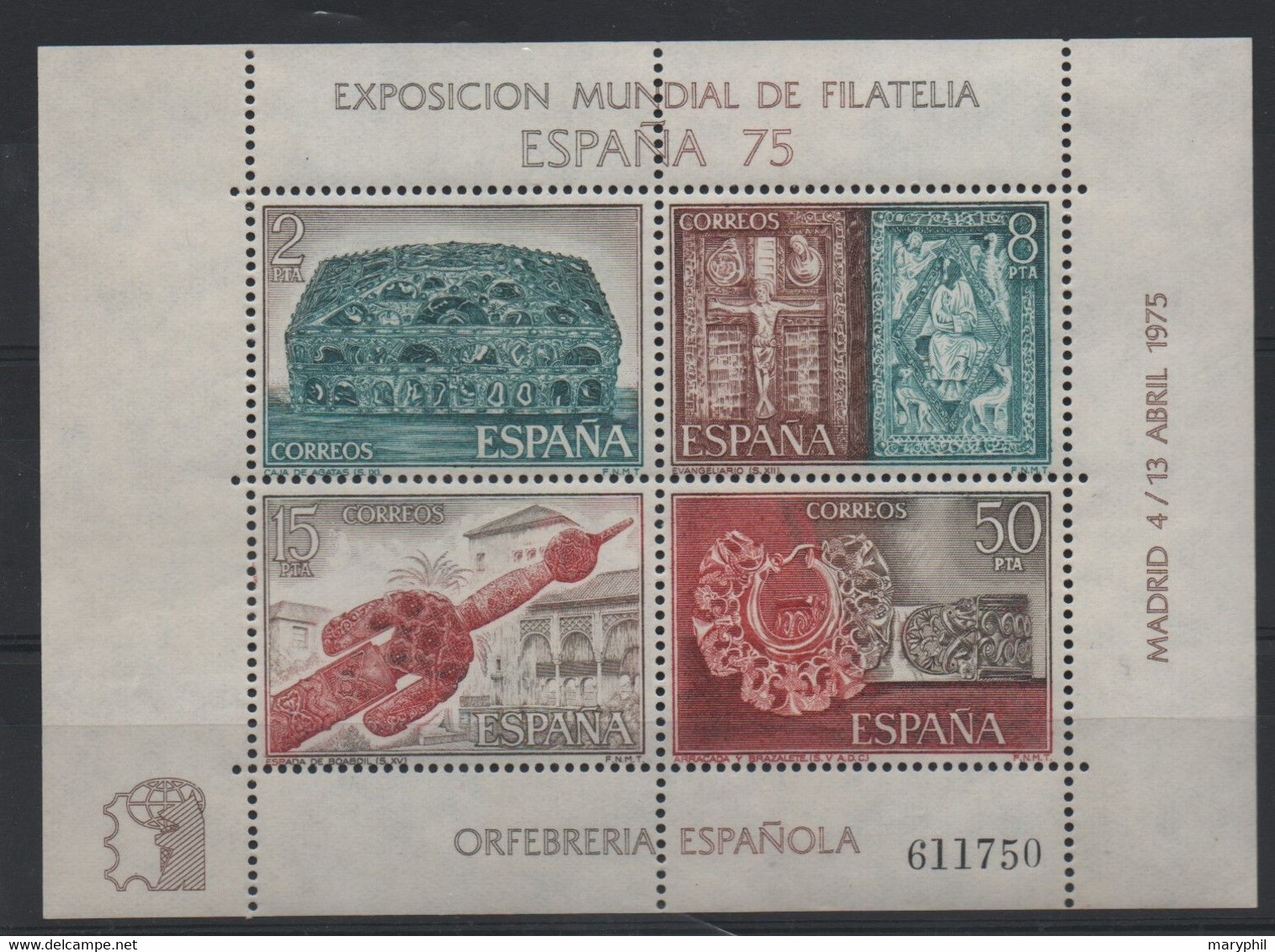 LOT 110 - ESPAGNE   BF N° 26 ** -  EXPOSITION PHILATELIQUE ART - Cote 12,00 € - Blocs & Hojas