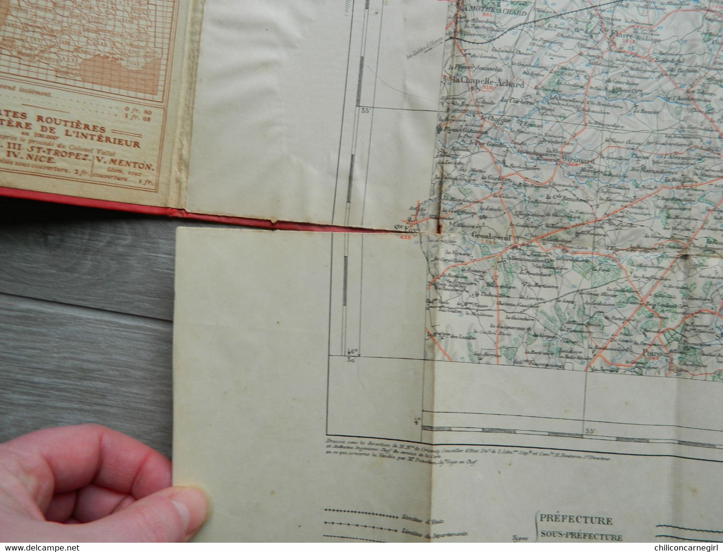Carte Ministère De L'Intérieur - Echelle 1 : 100 000 - LA ROCHE SUR YON - Librairie Hachette Tirage 1903 Feuille IX - 22 - Topographical Maps