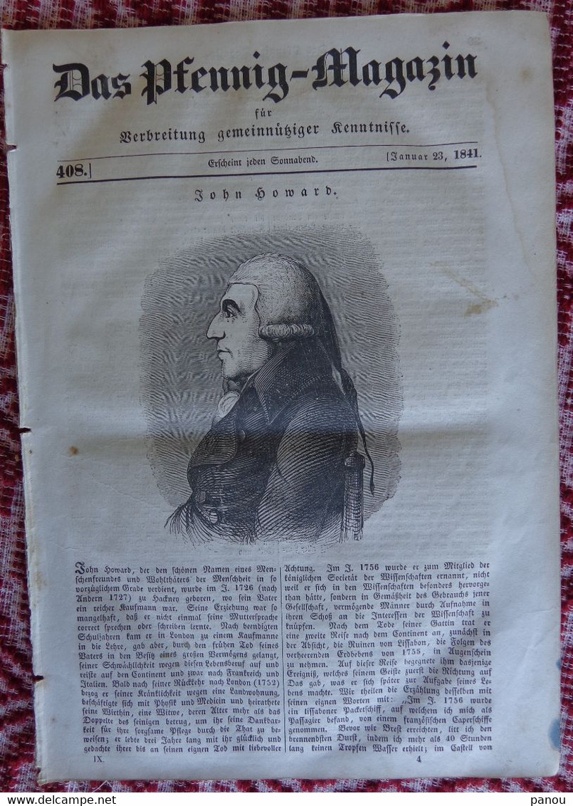 DAS PFENNIG MAGAZIN Nr 408. 23 Januar 1841. - Autres & Non Classés