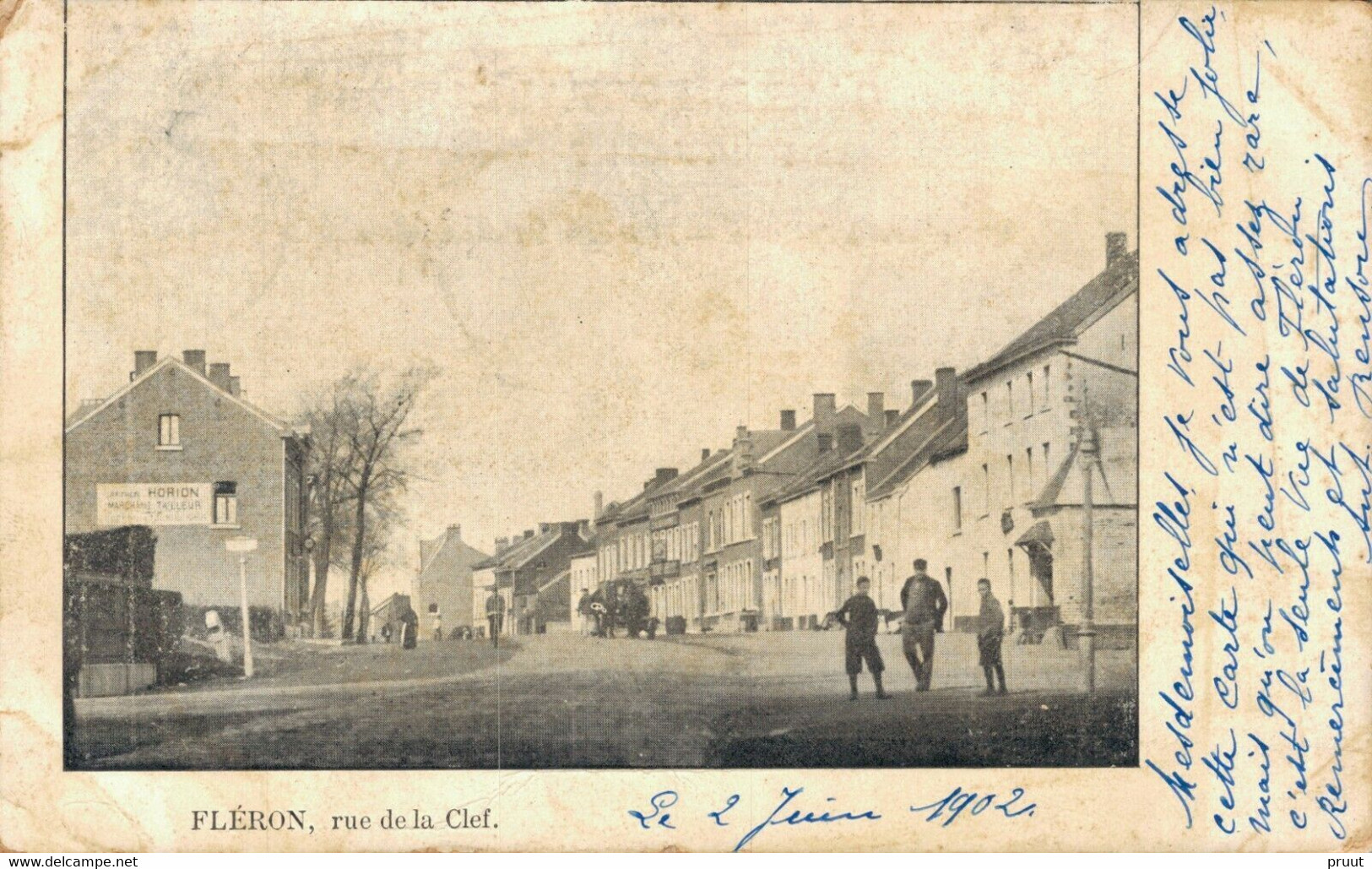 Fléron Rue De La Clef 1902 Editition Tres Rare - Fléron