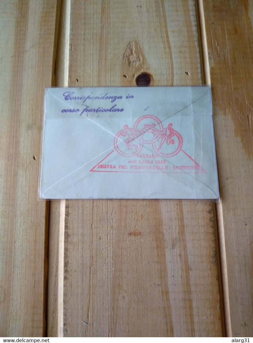 Italia.2 Covers .most Beautiful Sport Stamp 1955.ferrara 1957.sport Stamp Show.san Marino.e7 Reg Letter 2 Pieces.commems - Inverno1956: Cortina D'Ampezzo