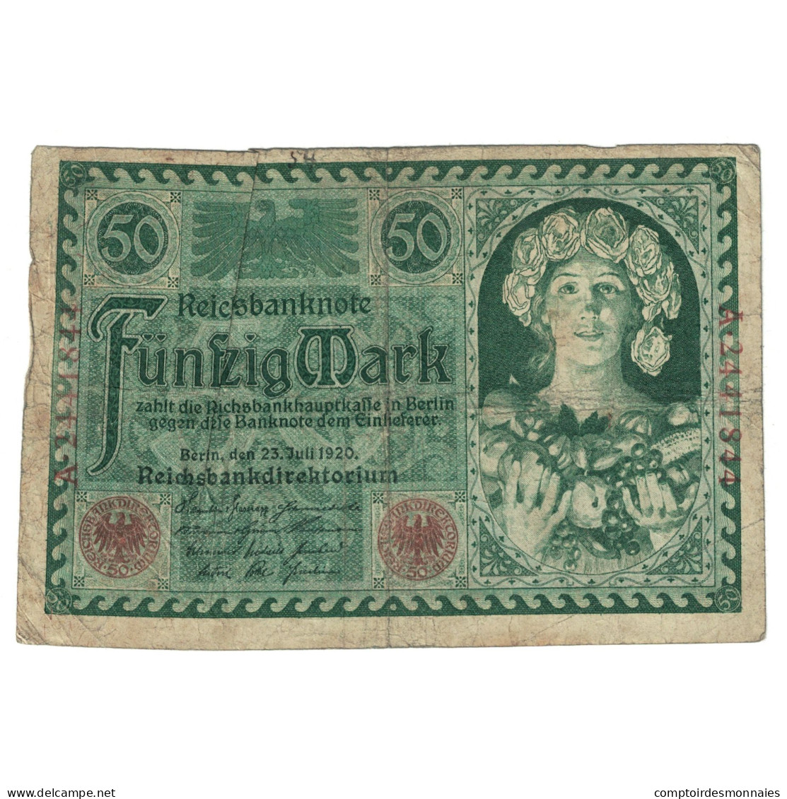 Billet, Allemagne, 50 Mark, 1920, 1920-07-23, KM:68, TB - 50 Mark