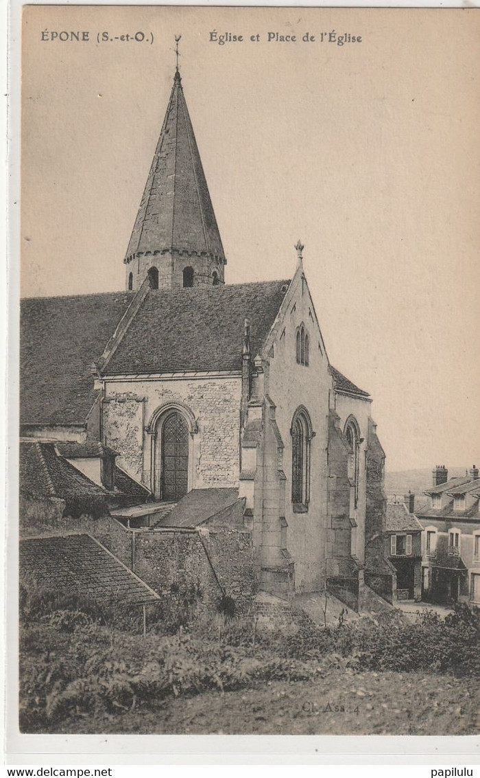 DEPT 78 : édit. CI Ass N° 4 : Épone église Et Place De L'Eglise - Epone